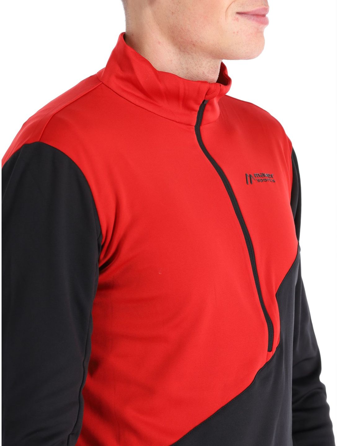 Maier Sports, Astun Jersey Pullover Herren Salsa / Black rot 