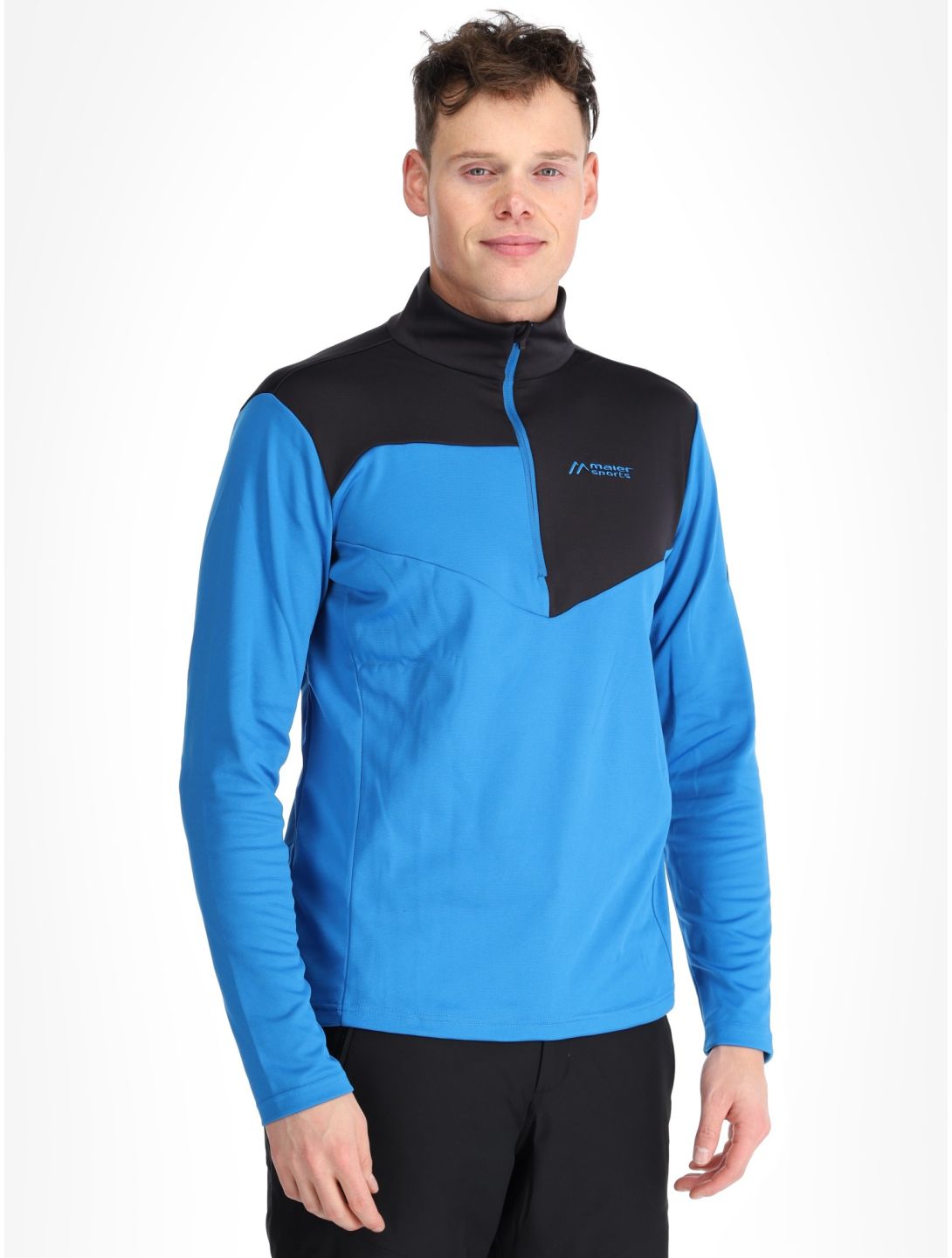 Maier Sports, Felian Pullover Herren Imperial Blue / Black blau, schwarz 