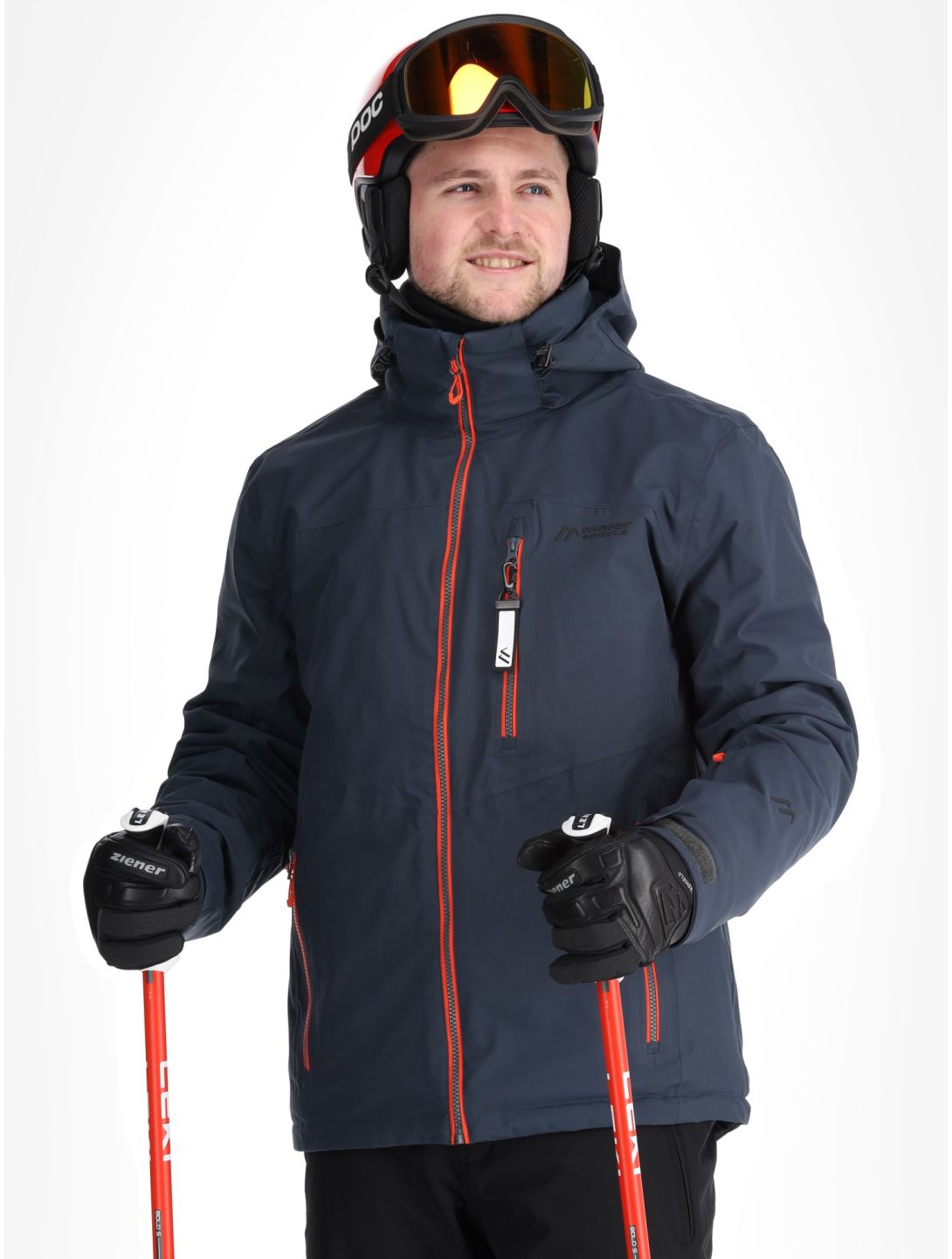 Maier Sports, Oravice Skijacke Herren Graphite / Paprika Flame grau, orange 