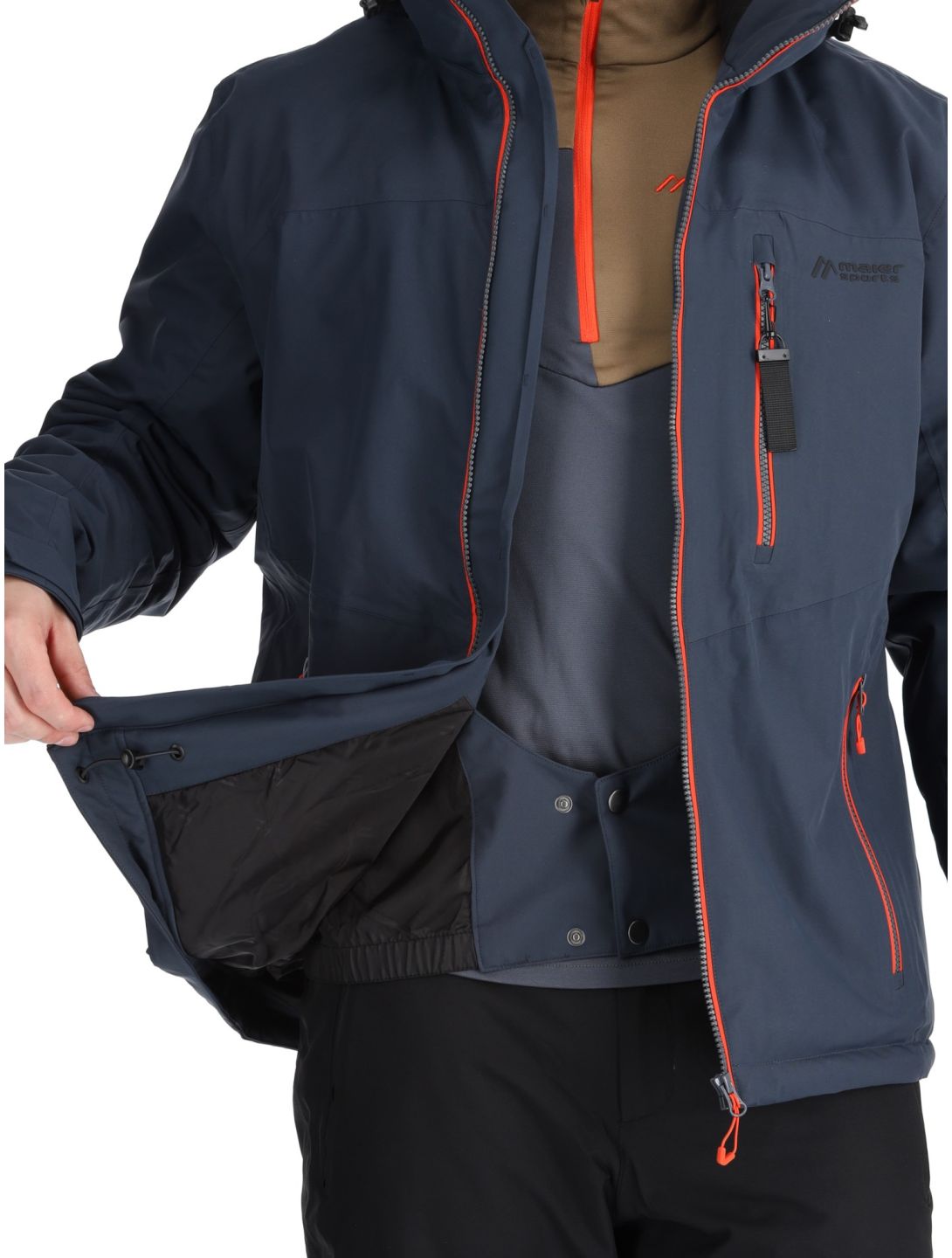 Maier Sports, Oravice Skijacke Herren Graphite / Paprika Flame grau, orange 