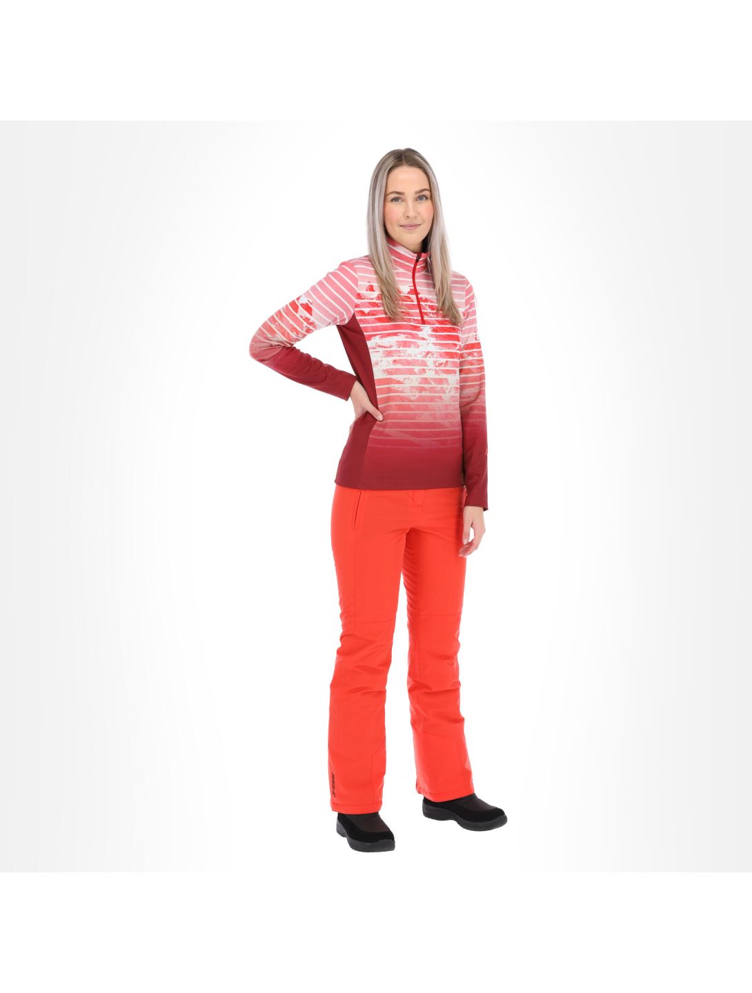 Maier Sports, Tenya Pullover Damen print rot