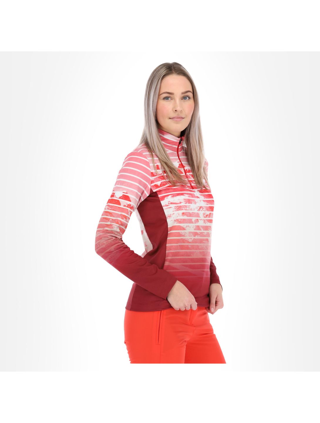 Maier Sports, Tenya Pullover Damen print rot