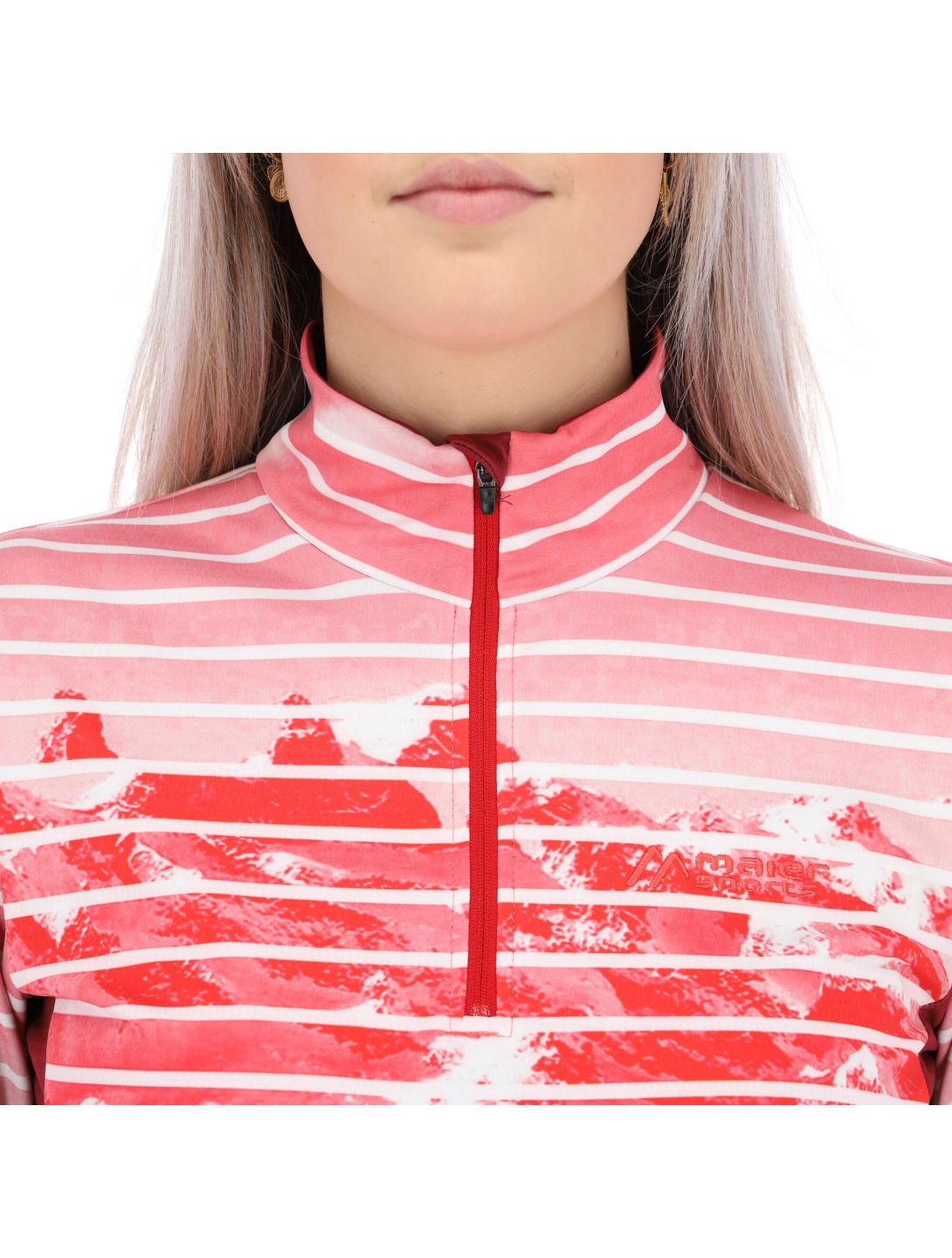 Maier Sports, Tenya Pullover Damen print rot