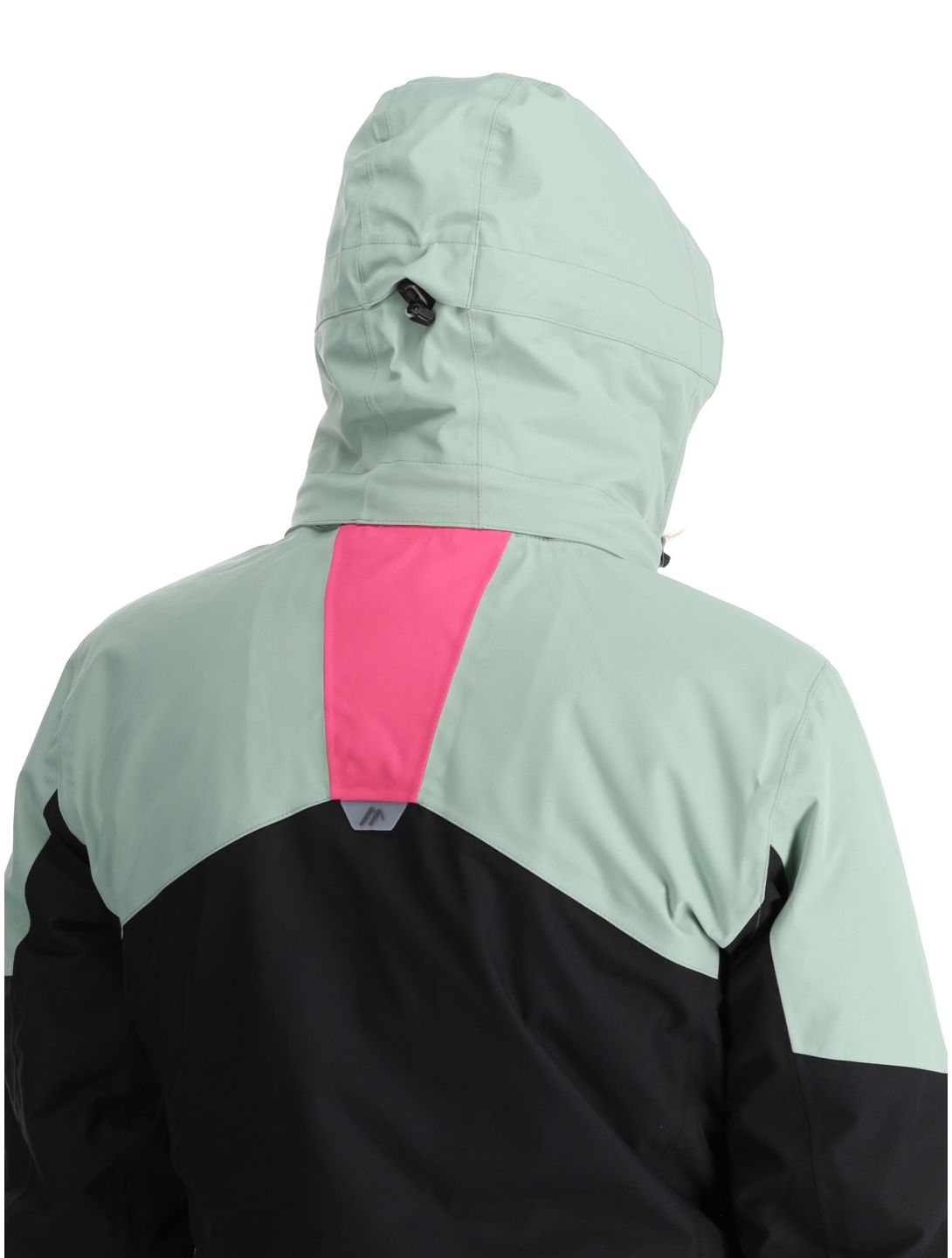 Maier Sports, Vidra Skijacke Damen Black / Luscious Moss / Pink Flambé grün, rosa, schwarz 