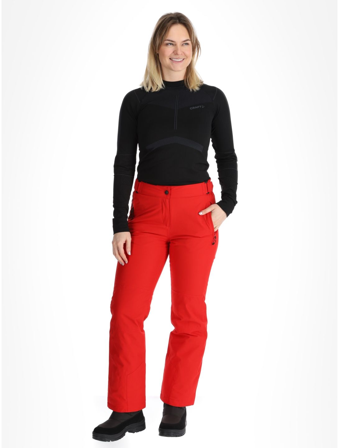 Maier Sports, Vroni Slim 2.0 Skihose kurzes Modell Damen Salsa rot 