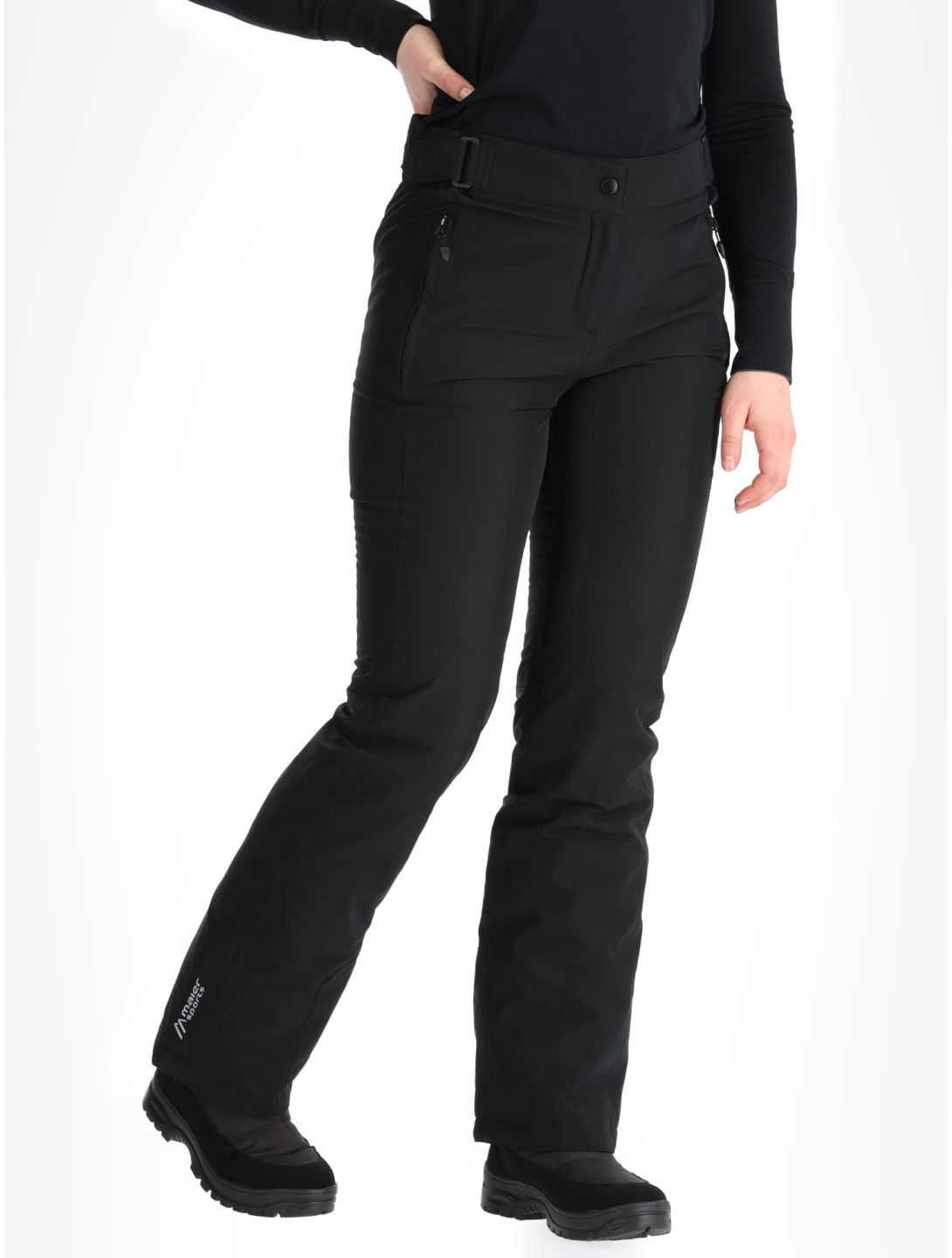 Maier Sports, Vroni slim Skihose Damen Black schwarz 