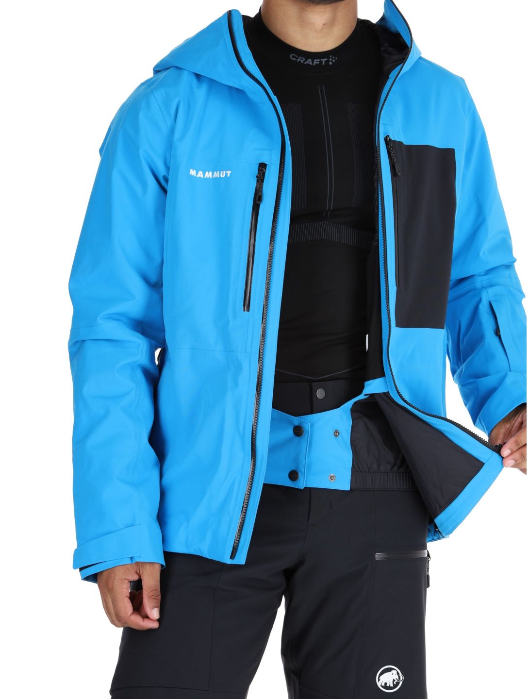 Mammut, Stoney HS Thermo Hooded Skijacke Herren Glacier Blue / Black blau, schwarz 