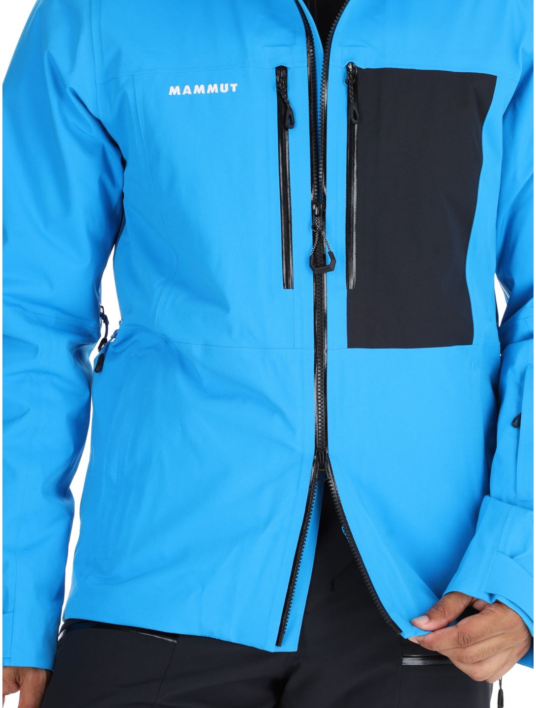 Mammut, Stoney HS Thermo Hooded Skijacke Herren Glacier Blue / Black blau, schwarz 