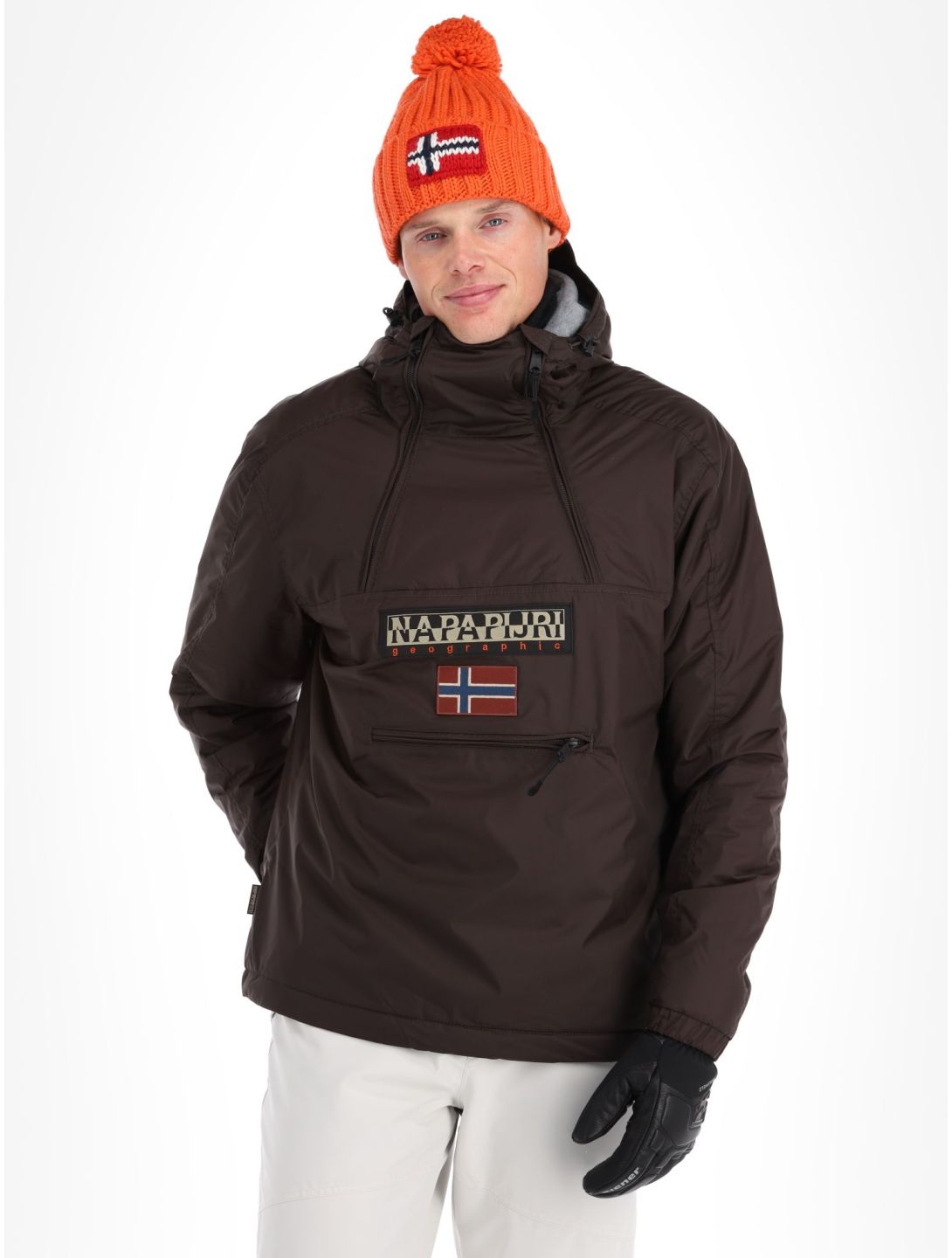 Napapijri, Northfarer 2.0 Wint Winter Anorak Herren Brown Ebony grau 