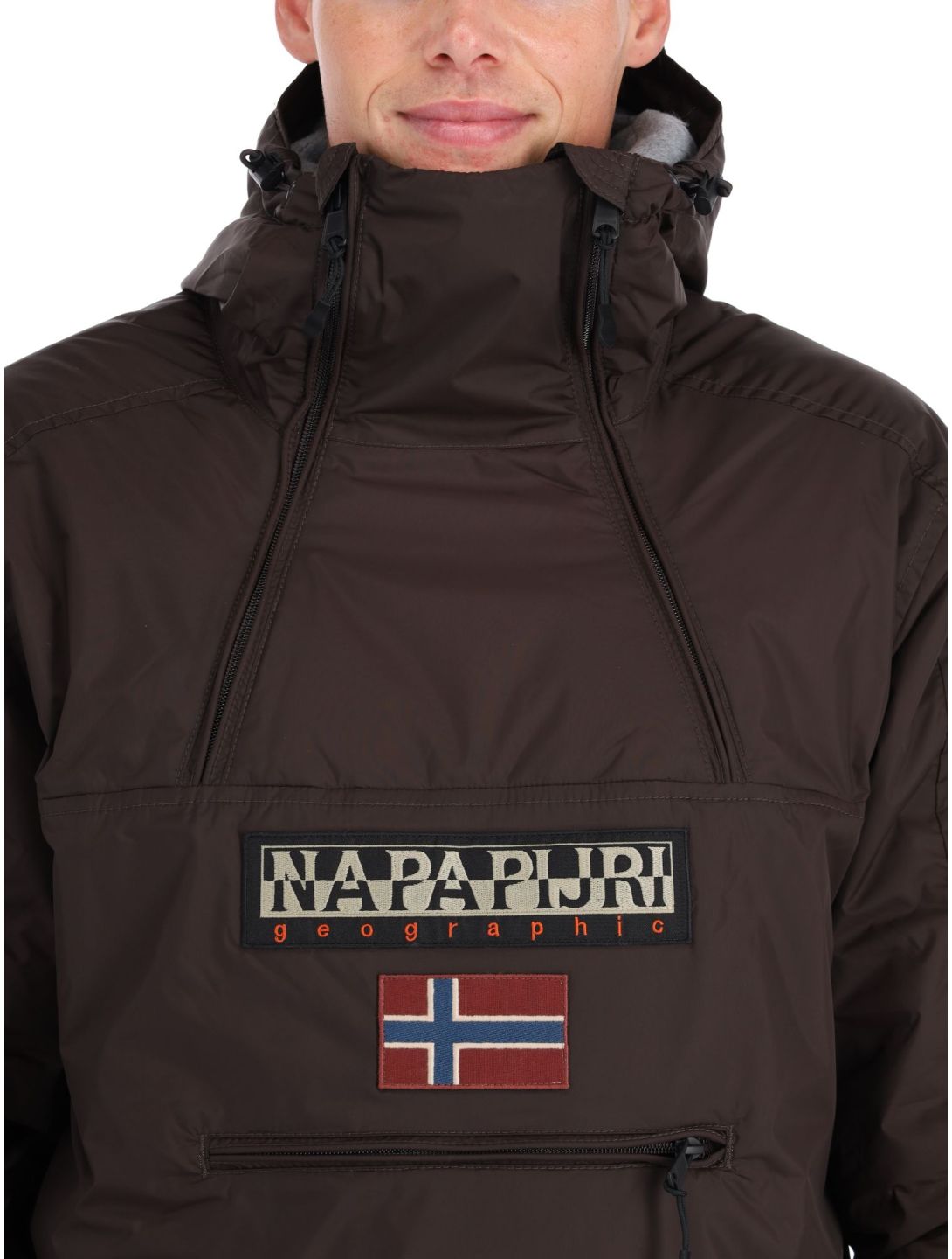 Napapijri, Northfarer 2.0 Wint Winter Anorak Herren Brown Ebony grau 