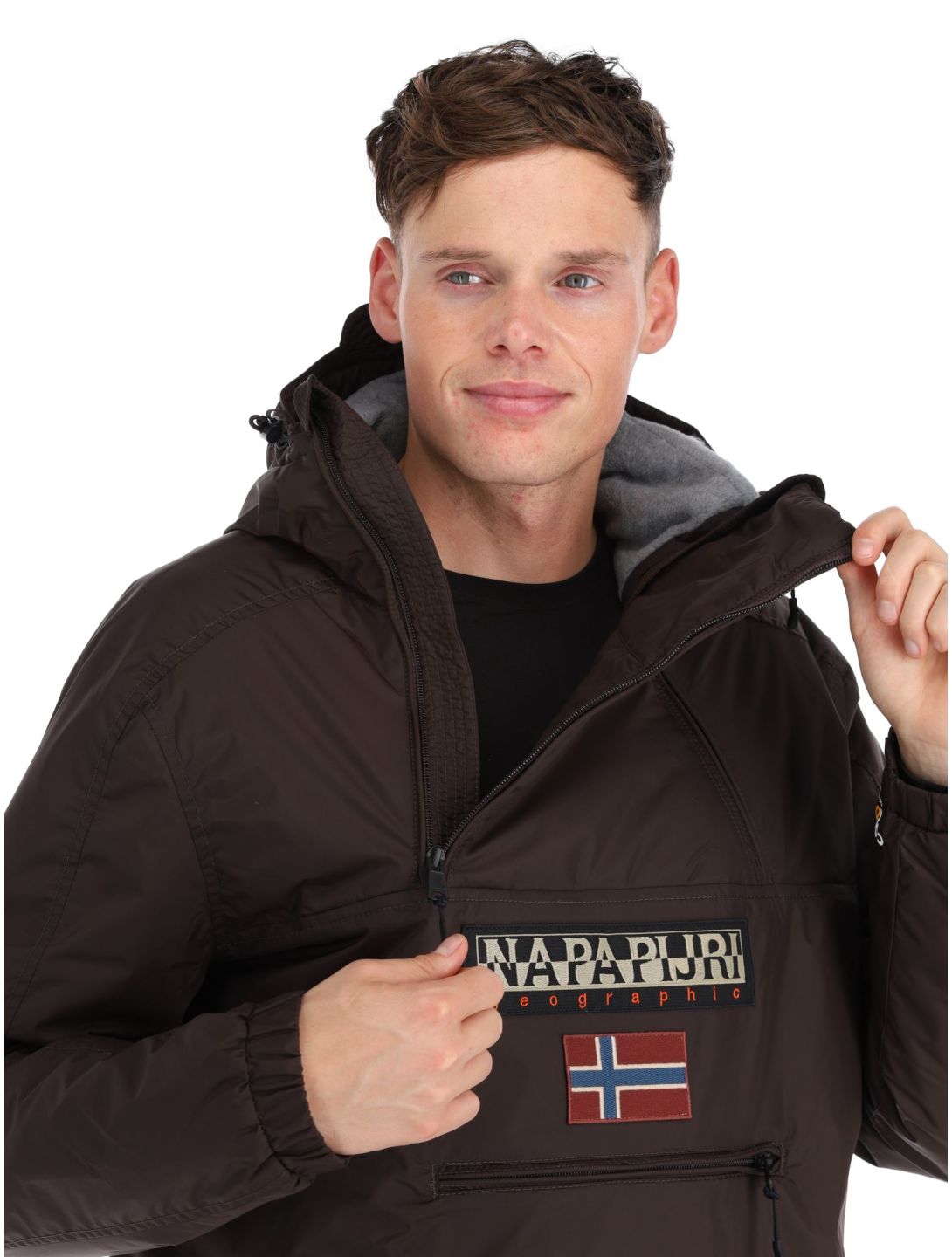 Napapijri, Northfarer 2.0 Wint Winter Anorak Herren Brown Ebony grau 