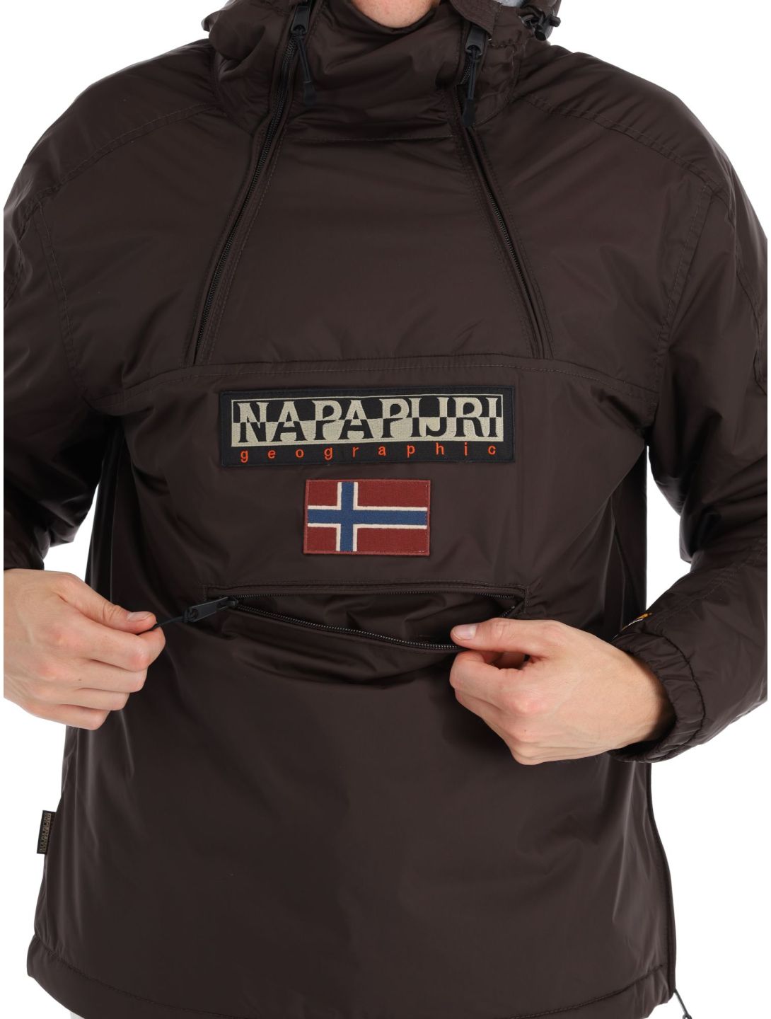 Napapijri, Northfarer 2.0 Wint Winter Anorak Herren Brown Ebony grau 