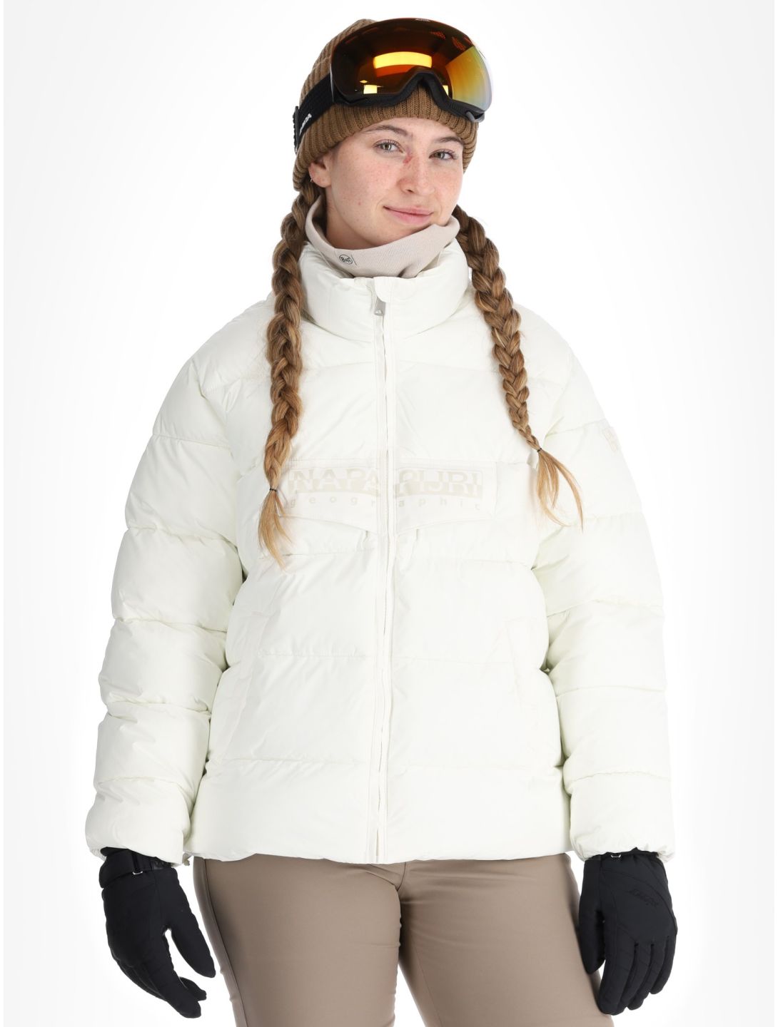 Napapijri, Puffer open W Skijacke Damen White Heron weiß 