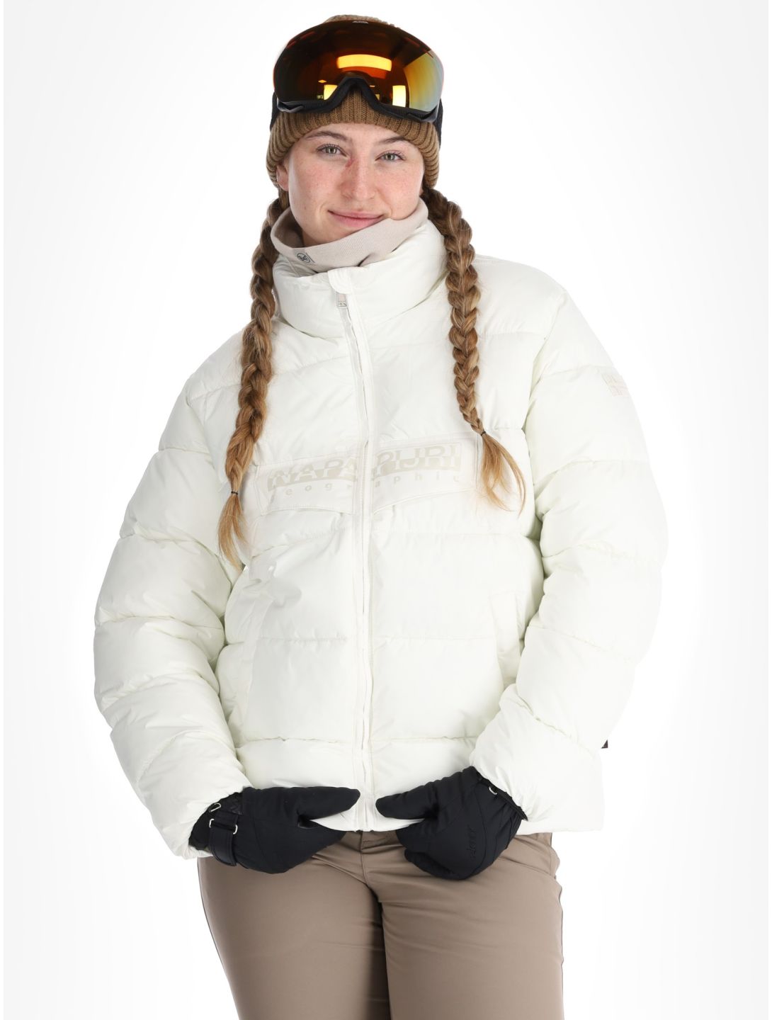 Napapijri, Puffer open W Skijacke Damen White Heron weiß 