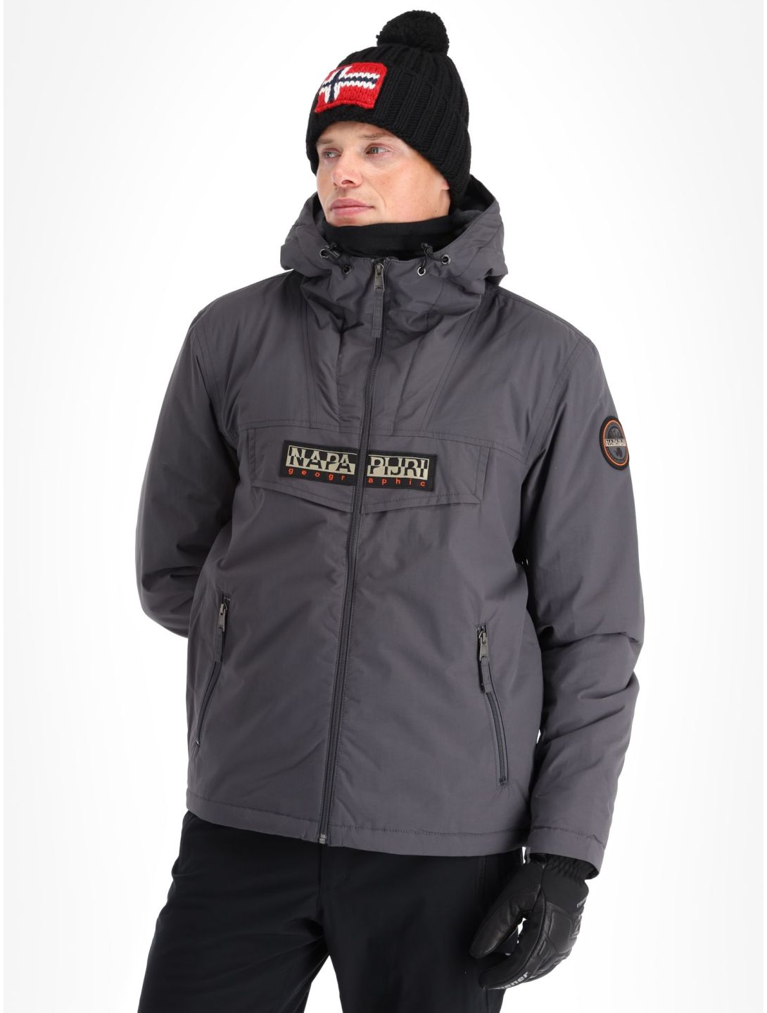 Napapijri, Rainforest Open Winter Skijacke Herren Dark Grey Solid grau 