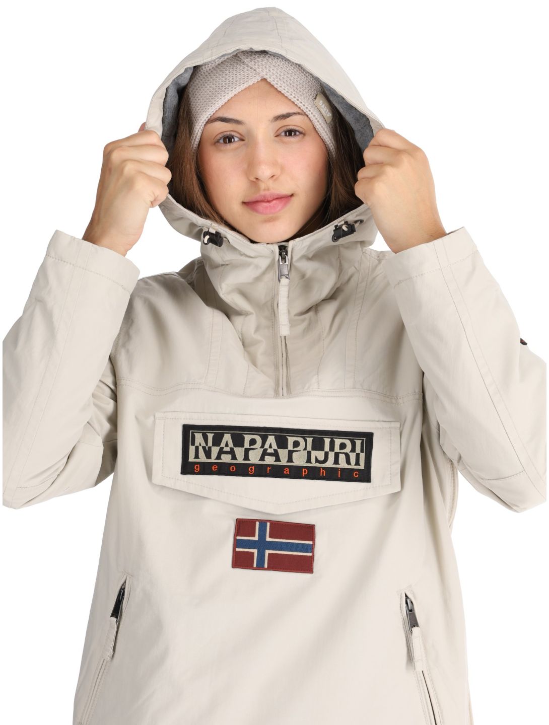 Napapijri, Rainforest W Pkt 4 Winter Anorak Damen Beige Silver beige 