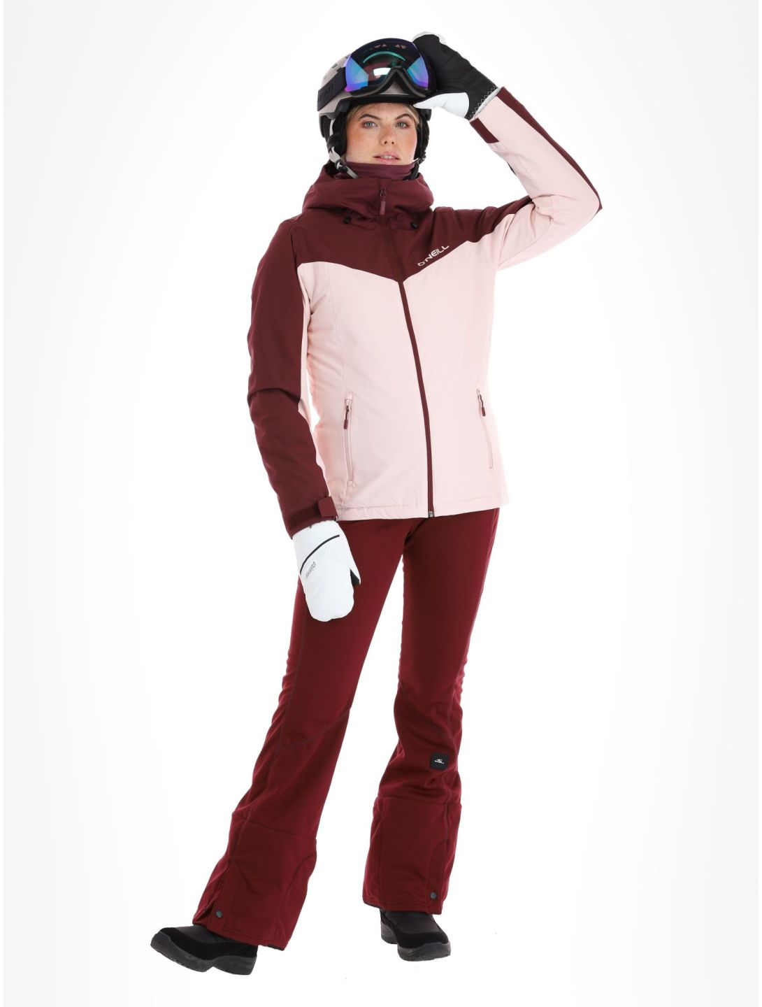 O'Neill, Aplite Skijacke Damen Windsor Wine Colour Block burgund, rosa 