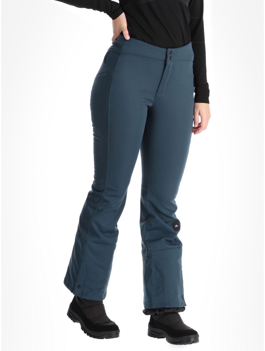 O'Neill, Blessed Softshell Hybrid Skinny Softshell Skihose Damen Alma Steel blau 