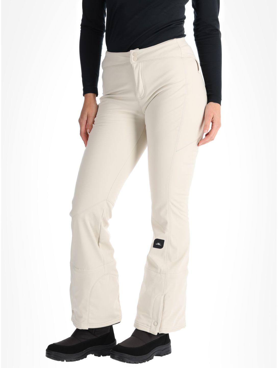 O'Neill, Blessed Softshell Hybrid Skinny Softshell Skihose Damen Atmosphere weiß 