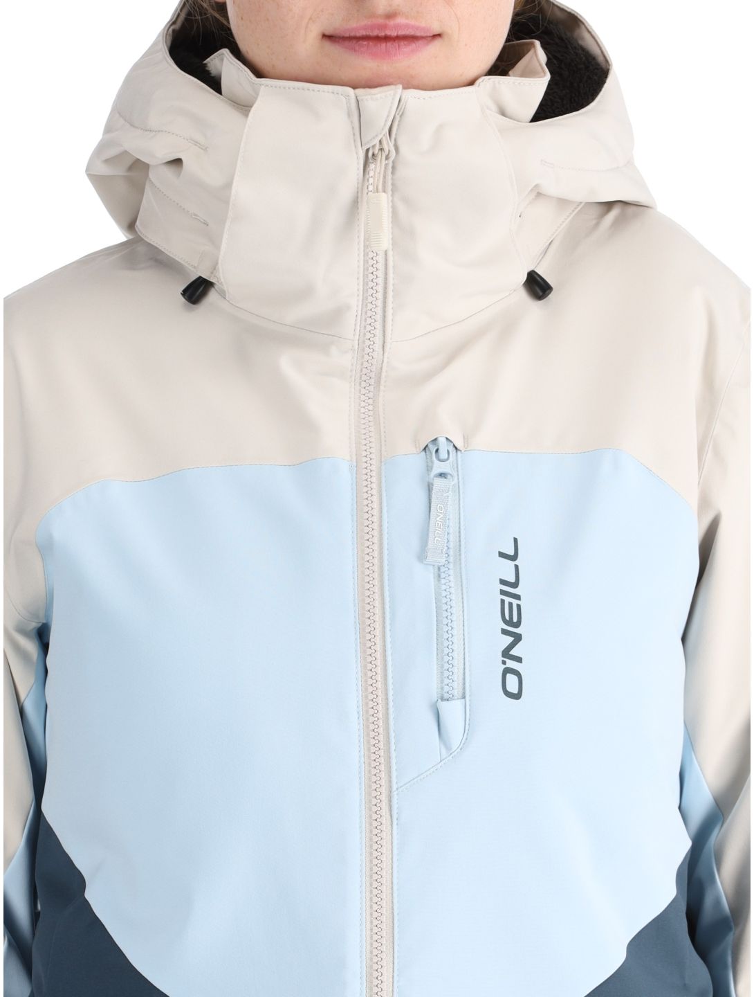 O'Neill, Carbonite Snow Skijacke Damen Atmosphere Colour Block blau, weiß 