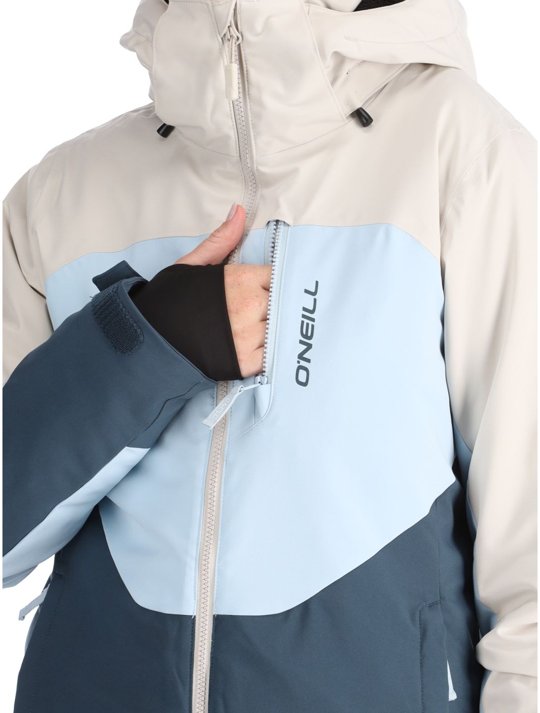 O'Neill, Carbonite Snow Skijacke Damen Atmosphere Colour Block blau, weiß 