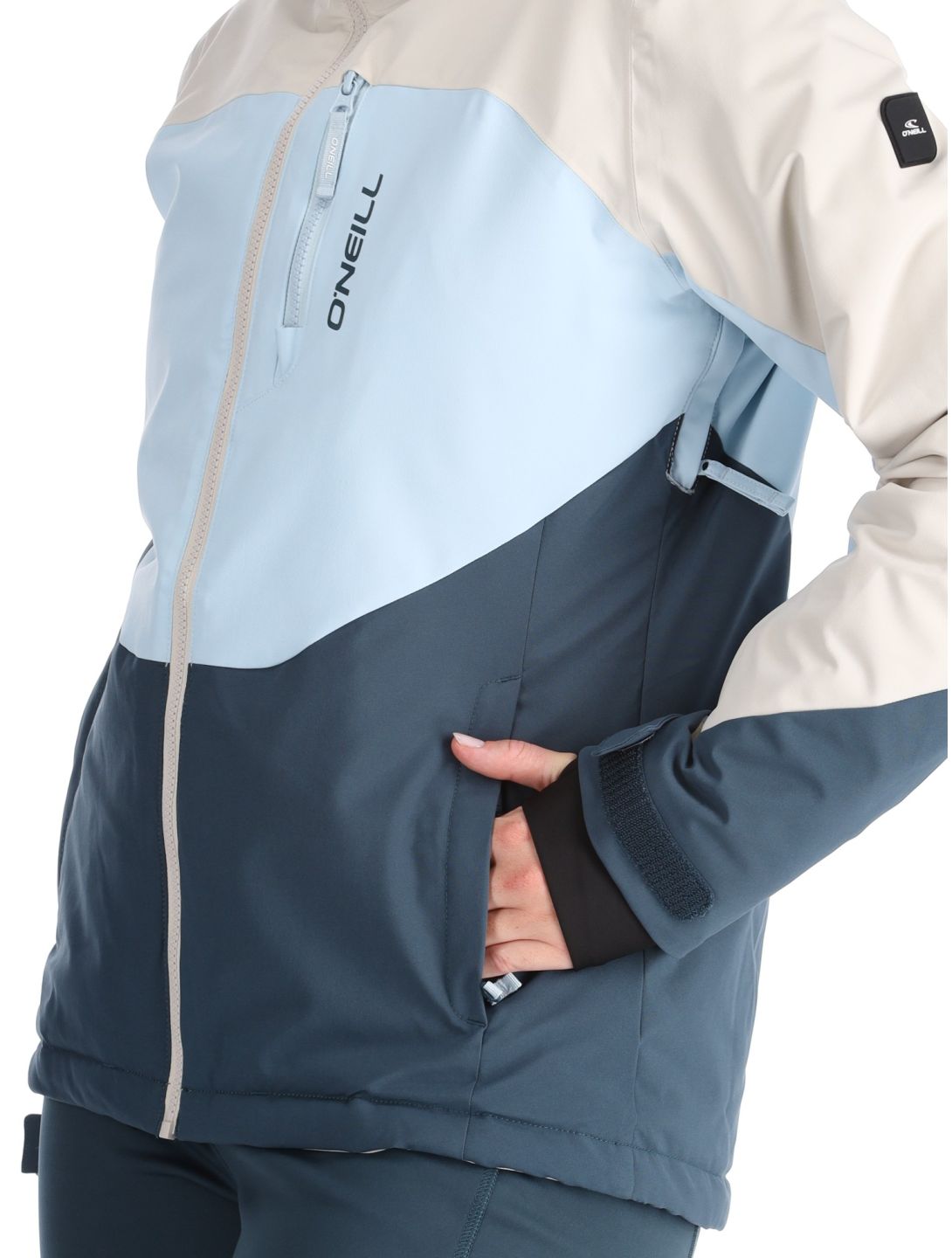 O'Neill, Carbonite Snow Skijacke Damen Atmosphere Colour Block blau, weiß 