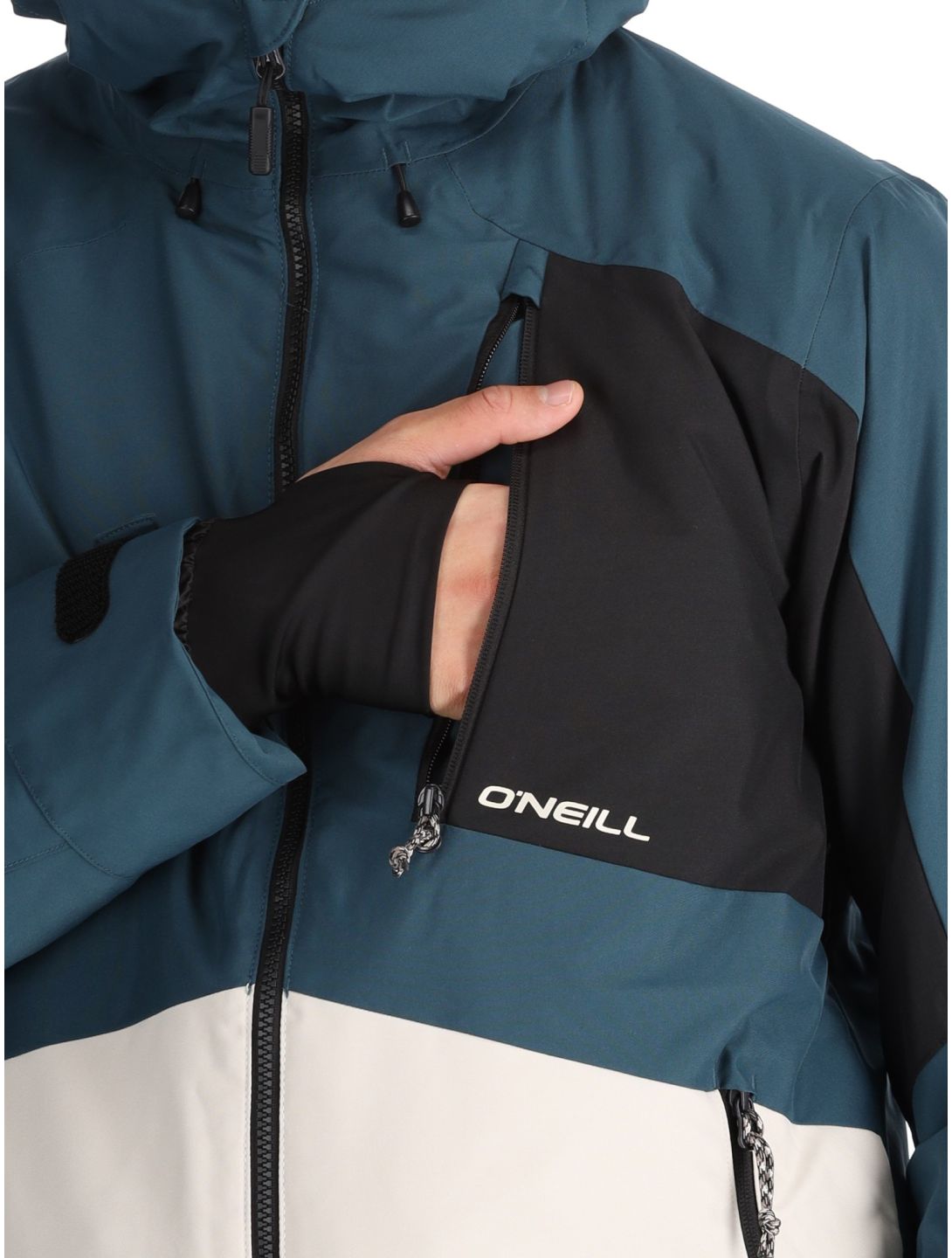 O'Neill, Hammer Block Snow Skijacke Herren Alma Steel Colour Block blau, schwarz, weiß 