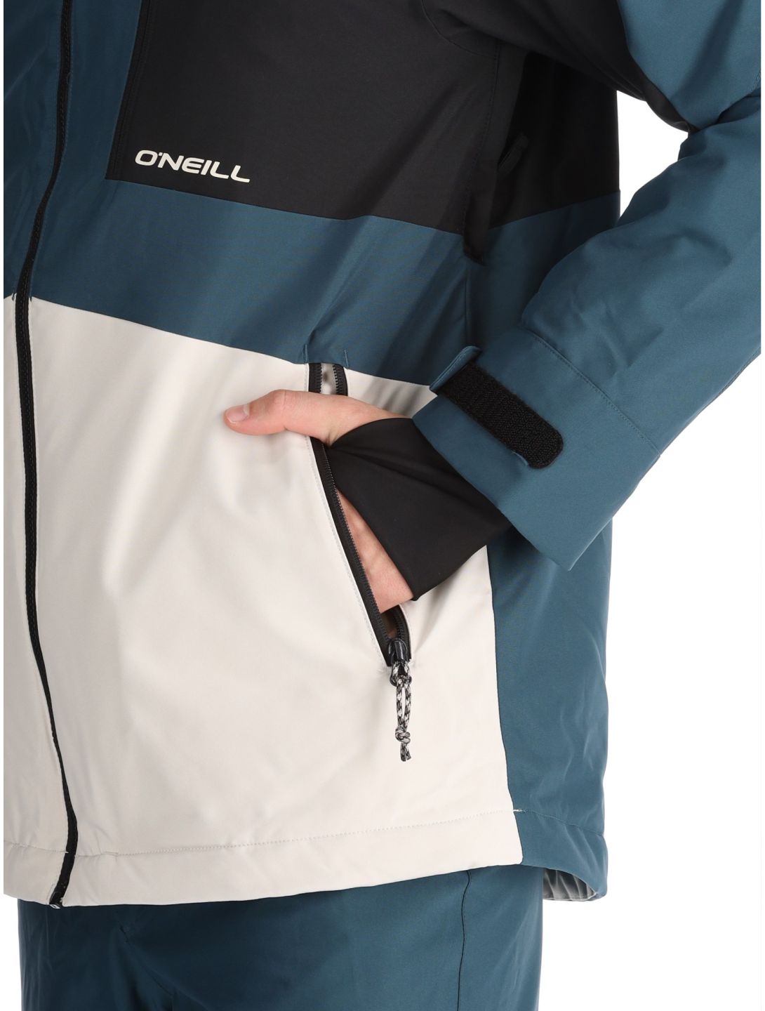 O'Neill, Hammer Block Snow Skijacke Herren Alma Steel Colour Block blau, schwarz, weiß 