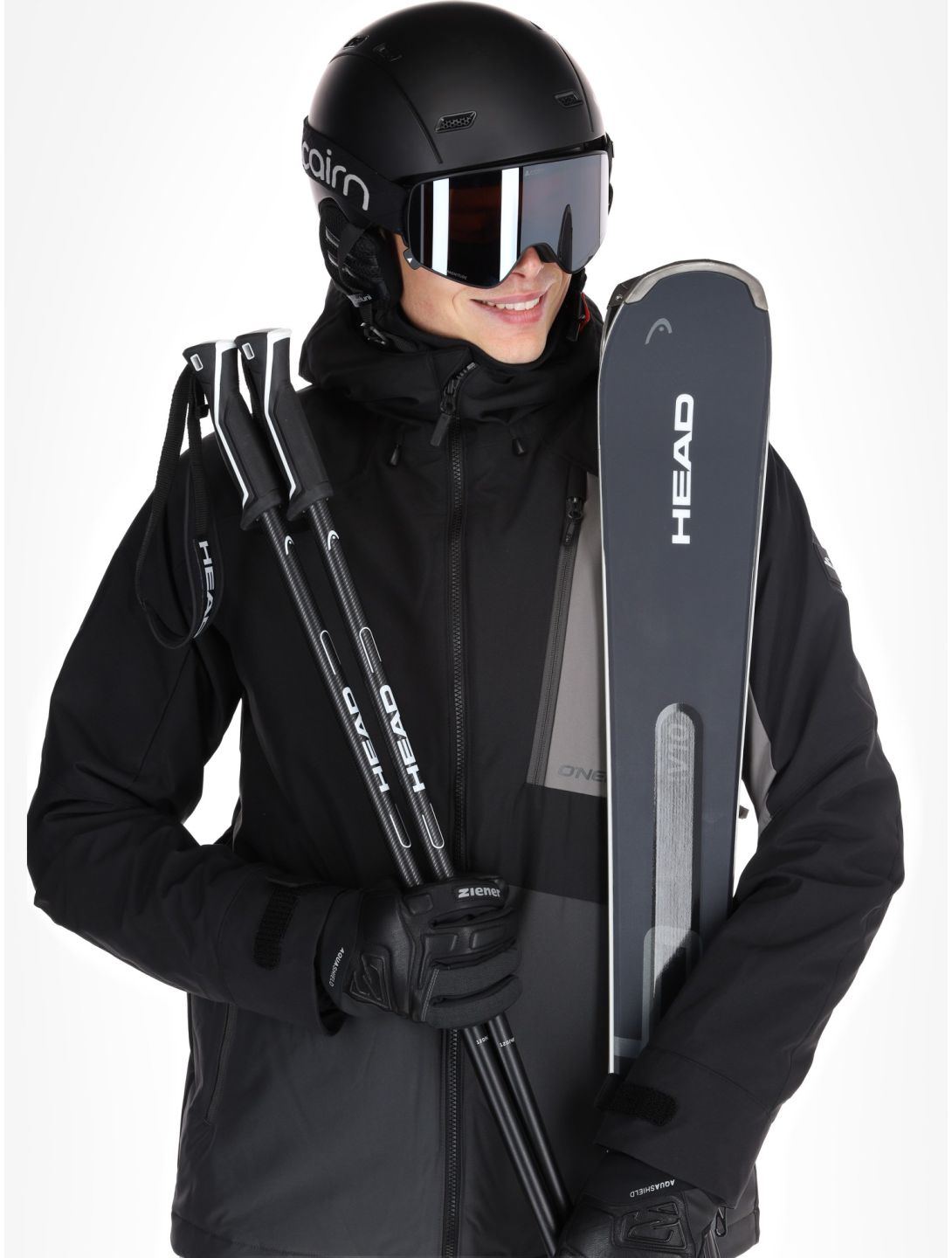 O'Neill, Hammer Block Snow Skijacke Herren Black Out Colour Block grau, schwarz 