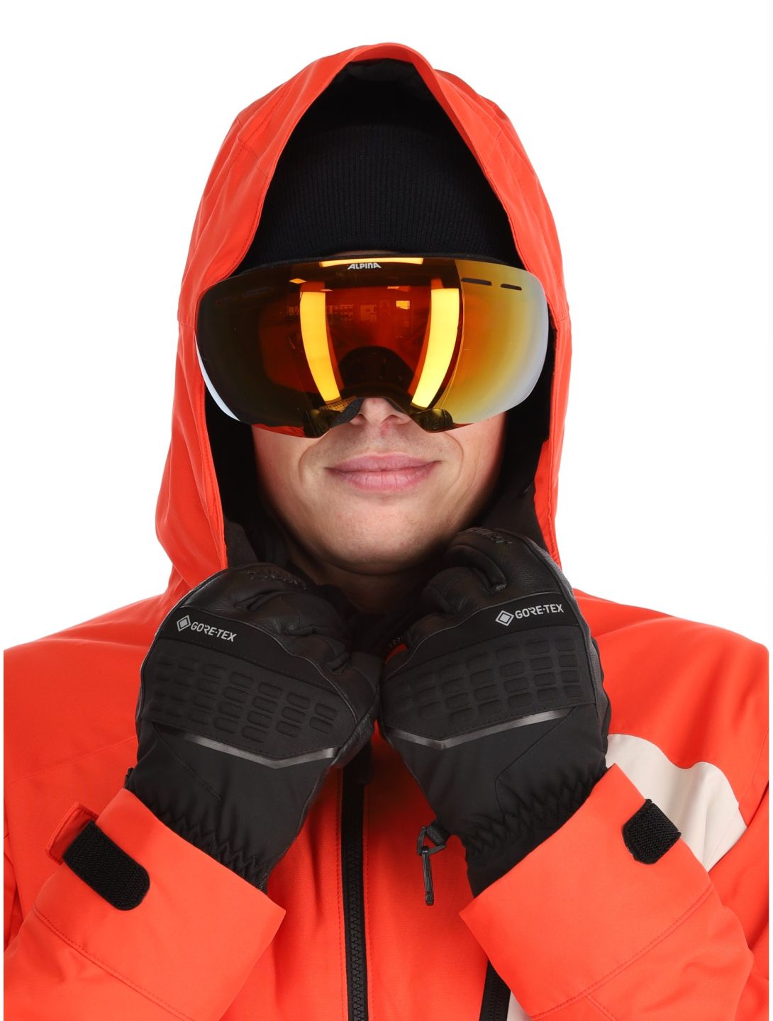 O'Neill, Hammer Block Snow Skijacke Herren Paprika Flame Colour Block orange, schwarz, weiß 