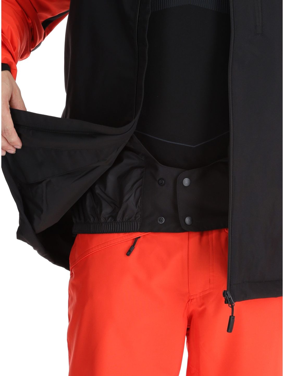 O'Neill, Hammer Plus Snow Skijacke Herren Black Out Colour Block orange, schwarz 