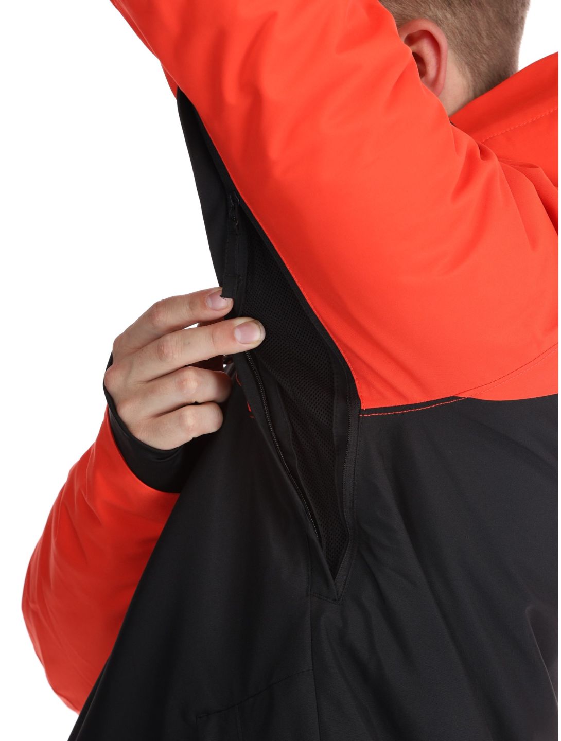 O'Neill, Hammer Plus Snow Skijacke Herren Black Out Colour Block orange, schwarz 