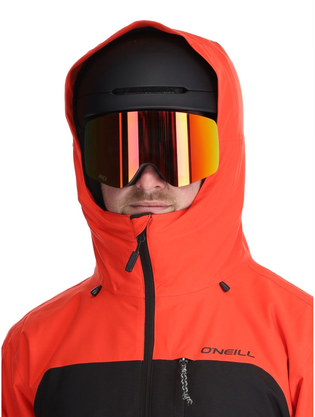 O'Neill, Hammer Plus Snow Skijacke Herren Black Out Colour Block orange, schwarz 