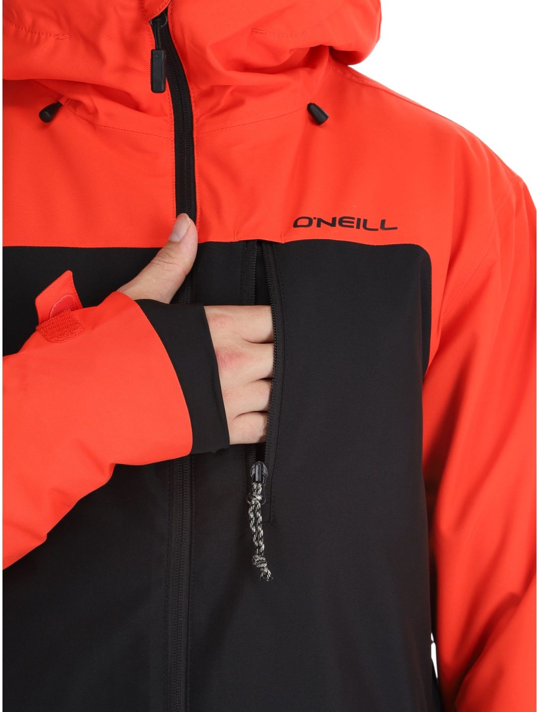 O'Neill, Hammer Plus Snow Skijacke Herren Black Out Colour Block orange, schwarz 