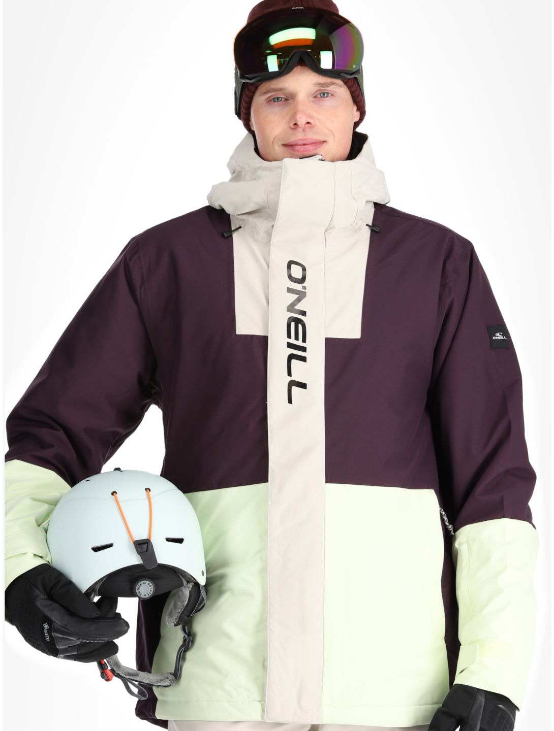 O'Neill, O'Riginals Hybrid Skijacke Herren Aubergine Colour Block gelb, violett 