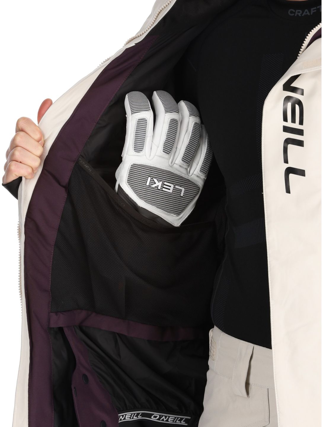 O'Neill, O'Riginals Hybrid Skijacke Herren Aubergine Colour Block gelb, violett 