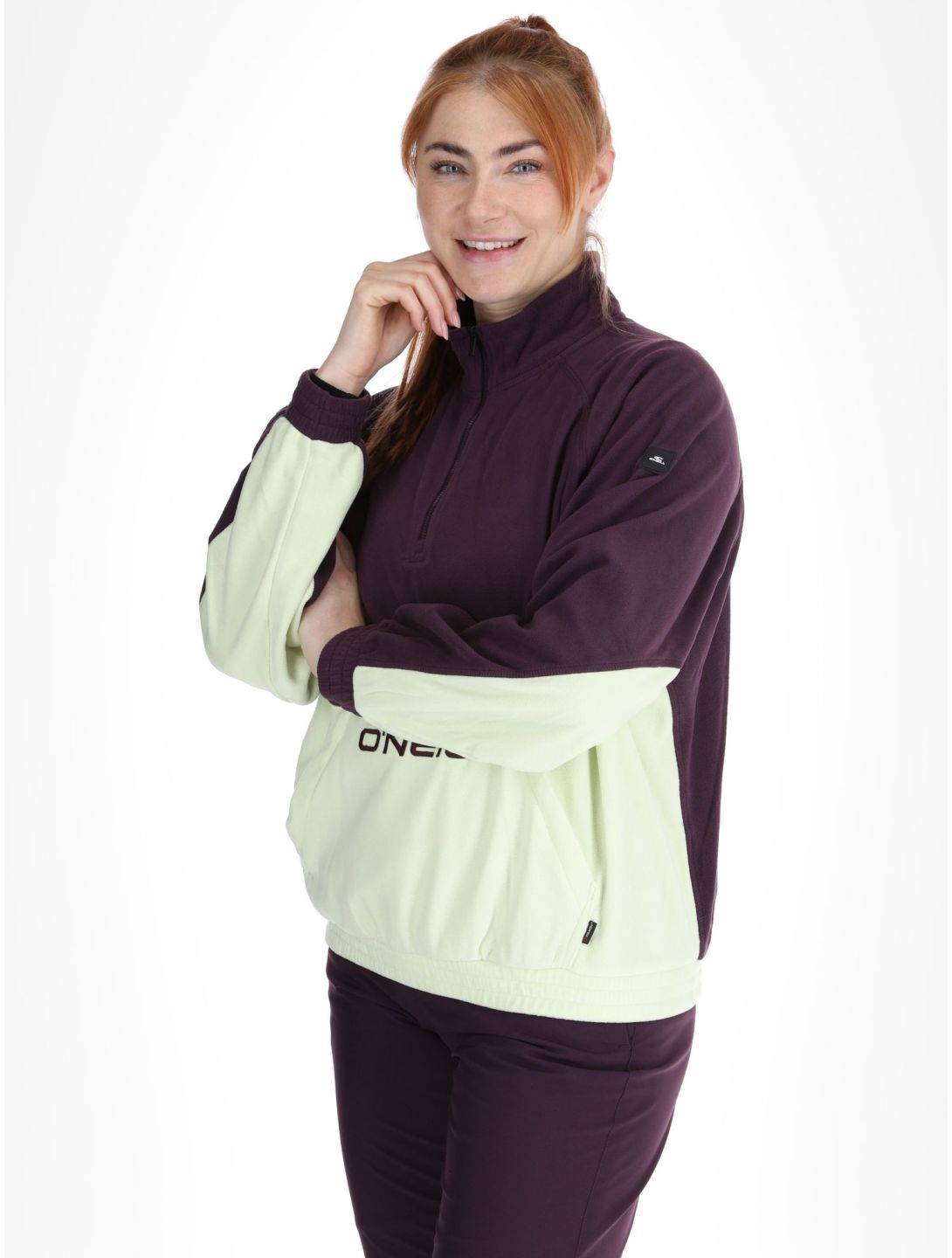 O'Neill, O'riginals Polartec 100HZ Pullover Damen Aubergine Colour Block beige, violett 