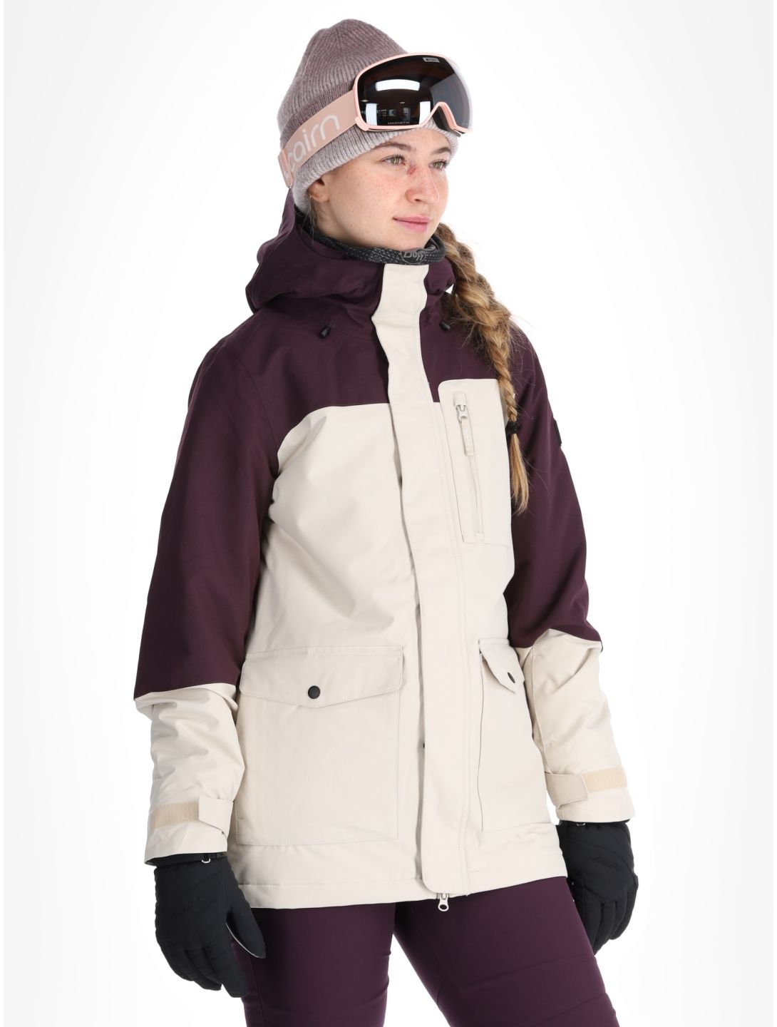 O'Neill, Utility Hybrid Skijacke Damen Atmosphere Colour Block violett, weiß 