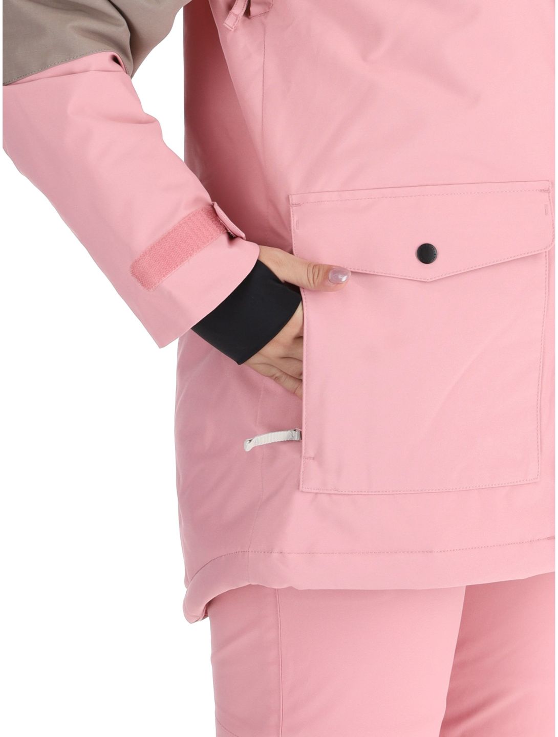 O'Neill, Utility Hybrid Skijacke Damen Genuine Pink Colour Block braun, rosa, weiß 