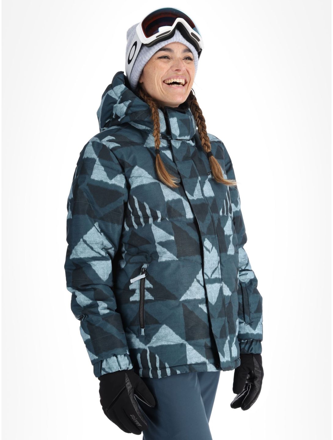 O'Neill, Z.E.N. Puffer Hybrid Skijacke Damen Blue Triangle Ikat blau 