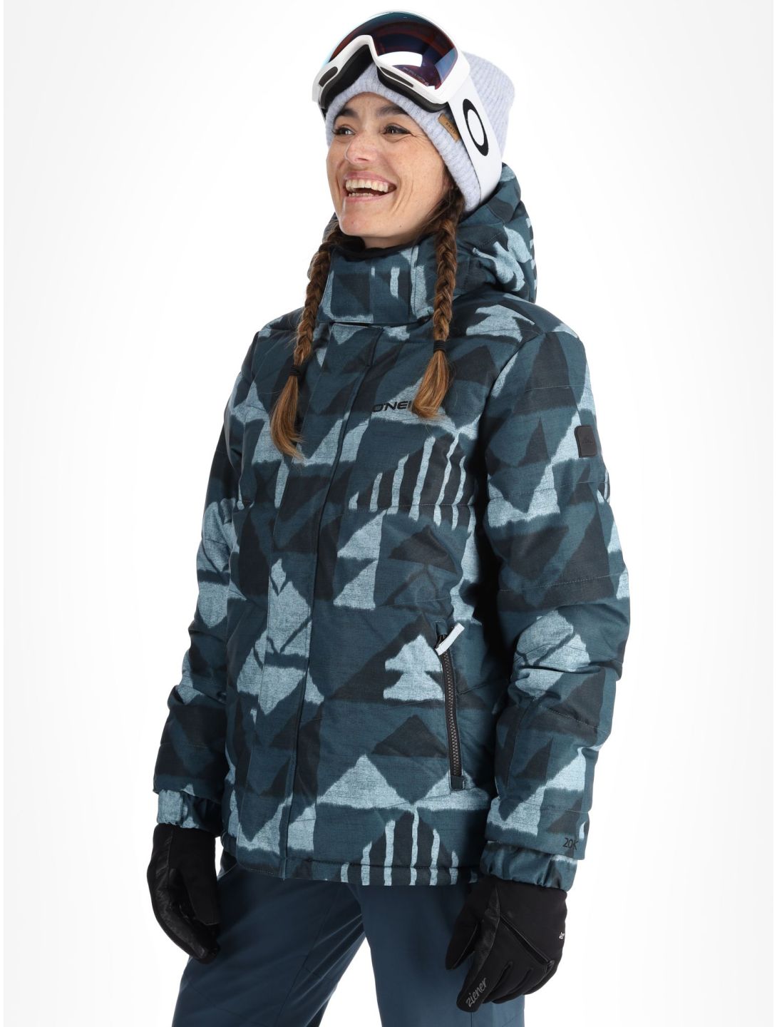 O'Neill, Z.E.N. Puffer Hybrid Skijacke Damen Blue Triangle Ikat blau 