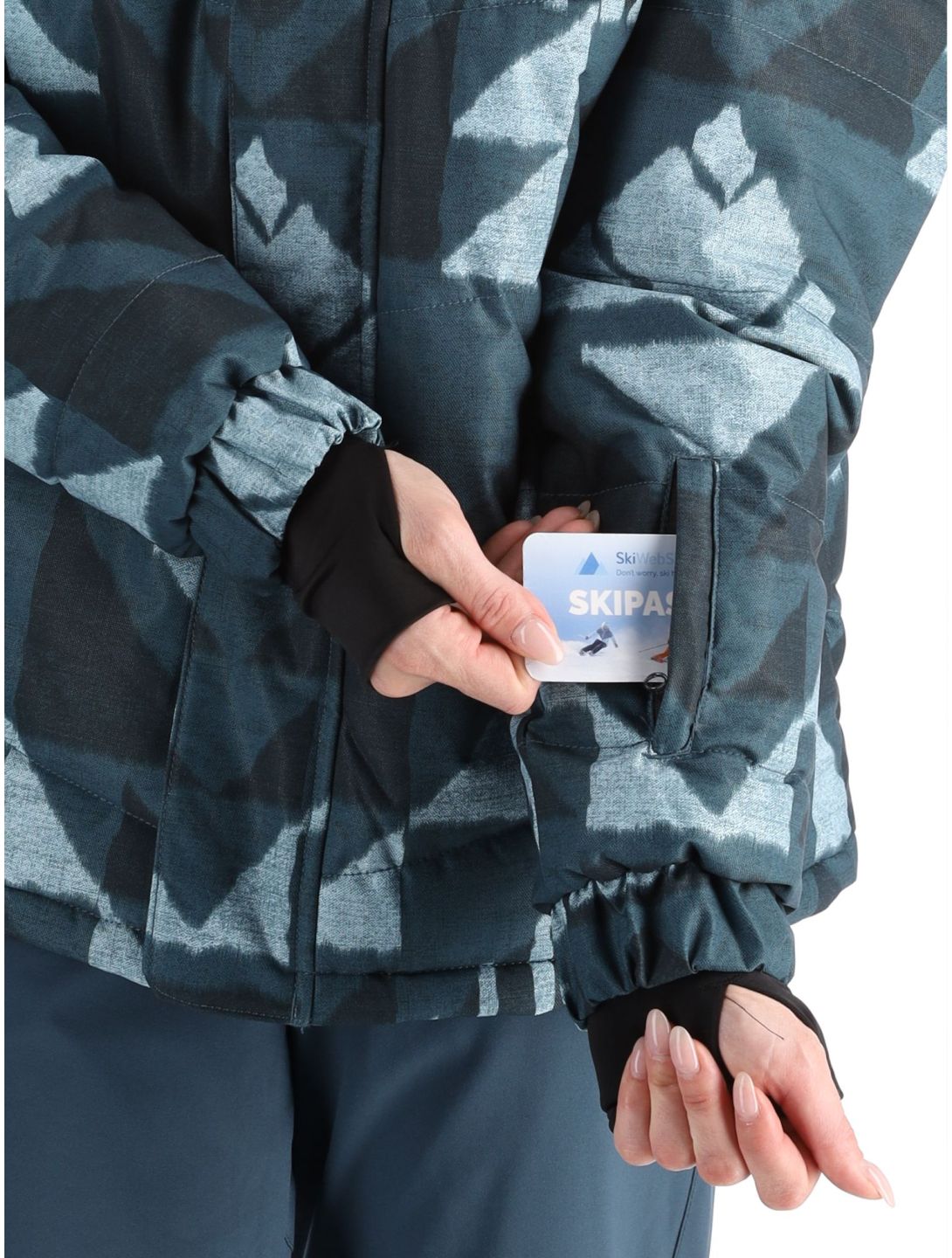 O'Neill, Z.E.N. Puffer Hybrid Skijacke Damen Blue Triangle Ikat blau 