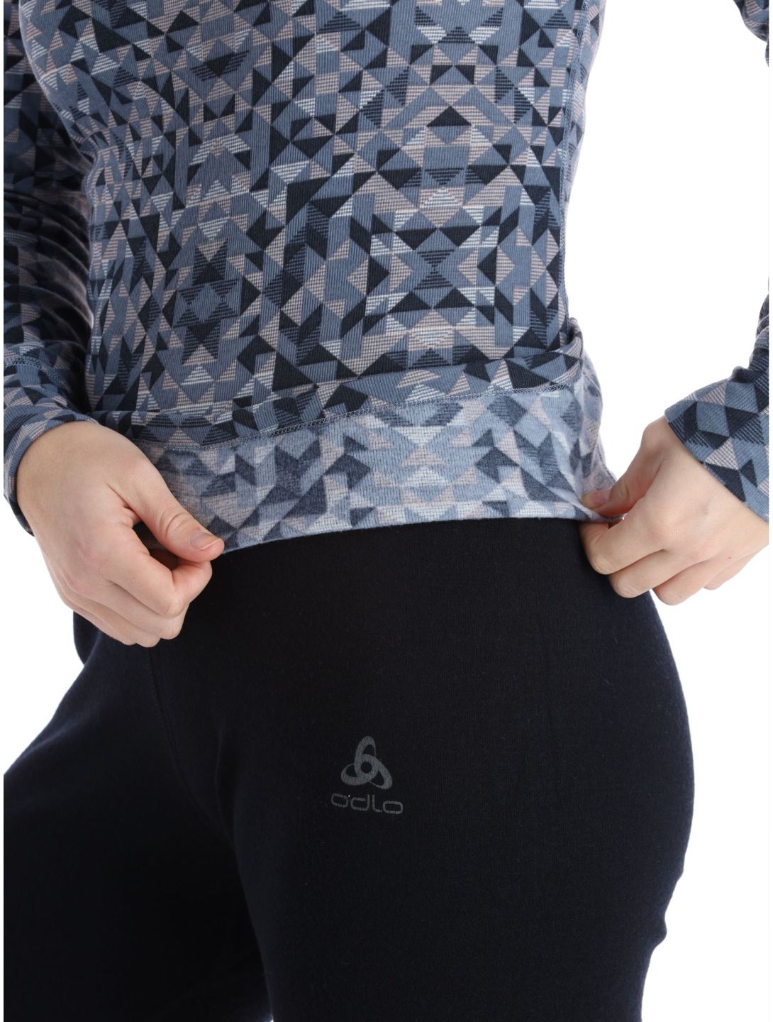 Odlo, Active Warm Eco Graphic Thermoshirt Damen Folkstone Gray grau 