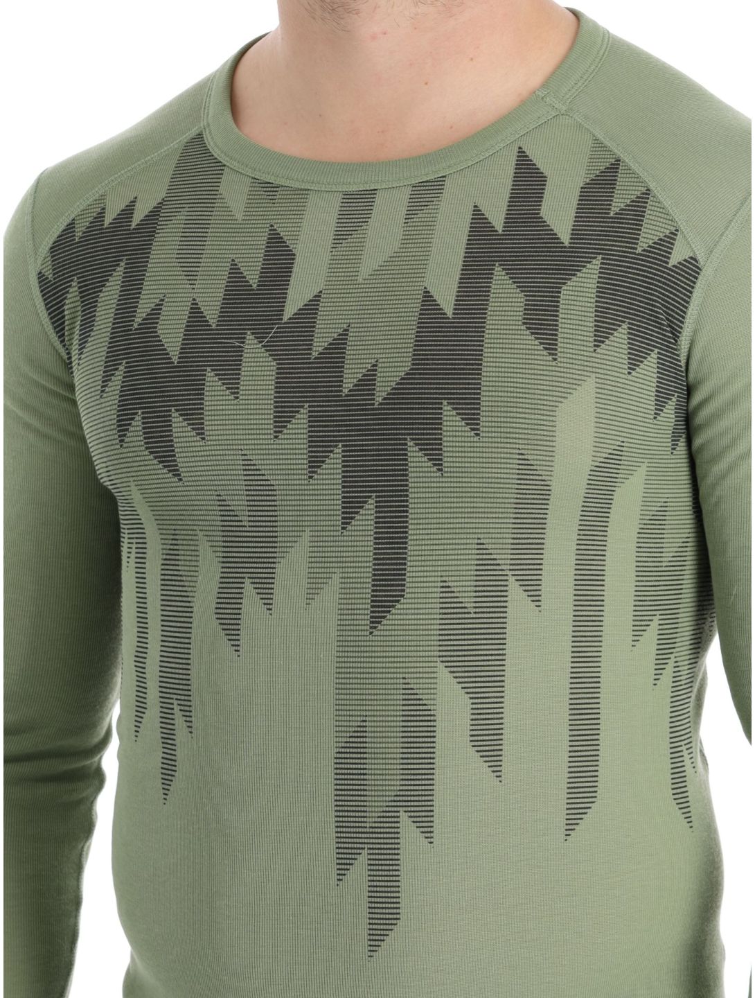 Odlo, Active Warm Eco Graphic Thermoshirt Herren Matte Green grün 