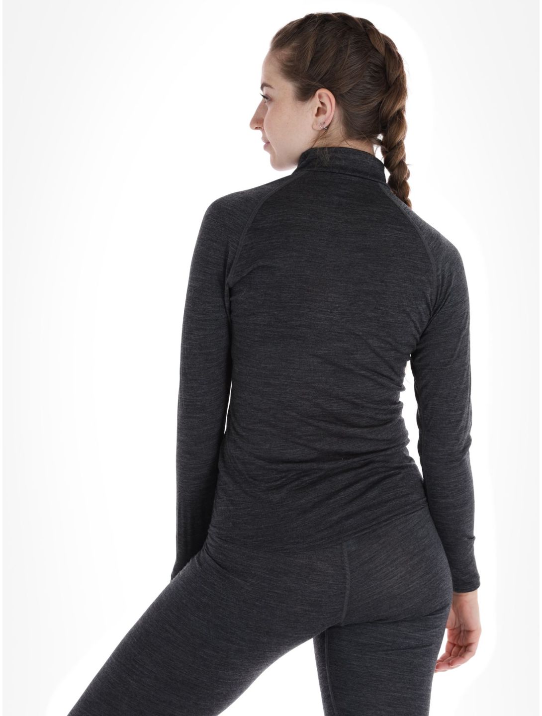 Odlo, Natural Performance PW 150 Pullover Damen Grey Melange - Dark Grey Melange grau 