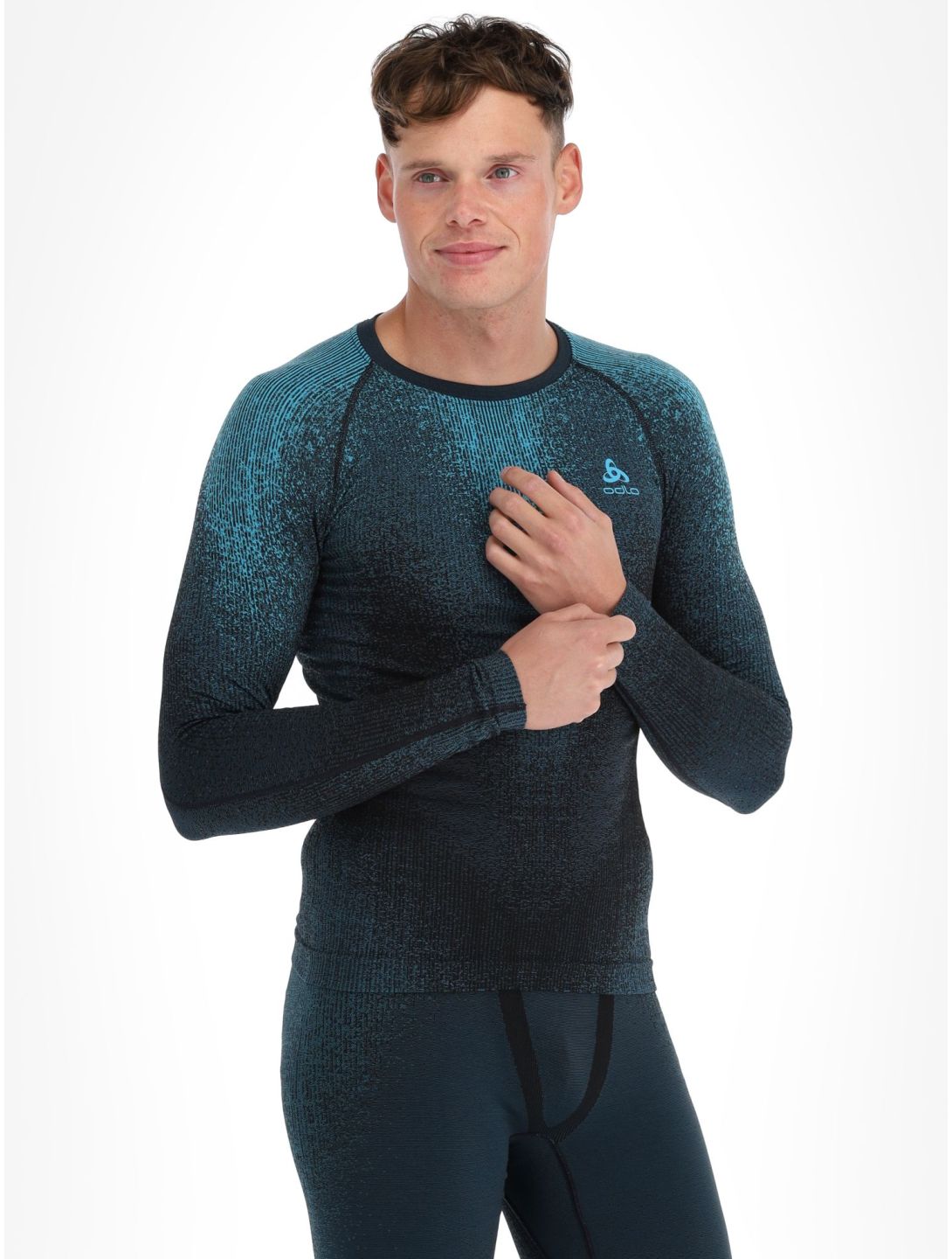 Odlo, Perfomance Eco Thermoshirt Herren Saxony Blue blau 