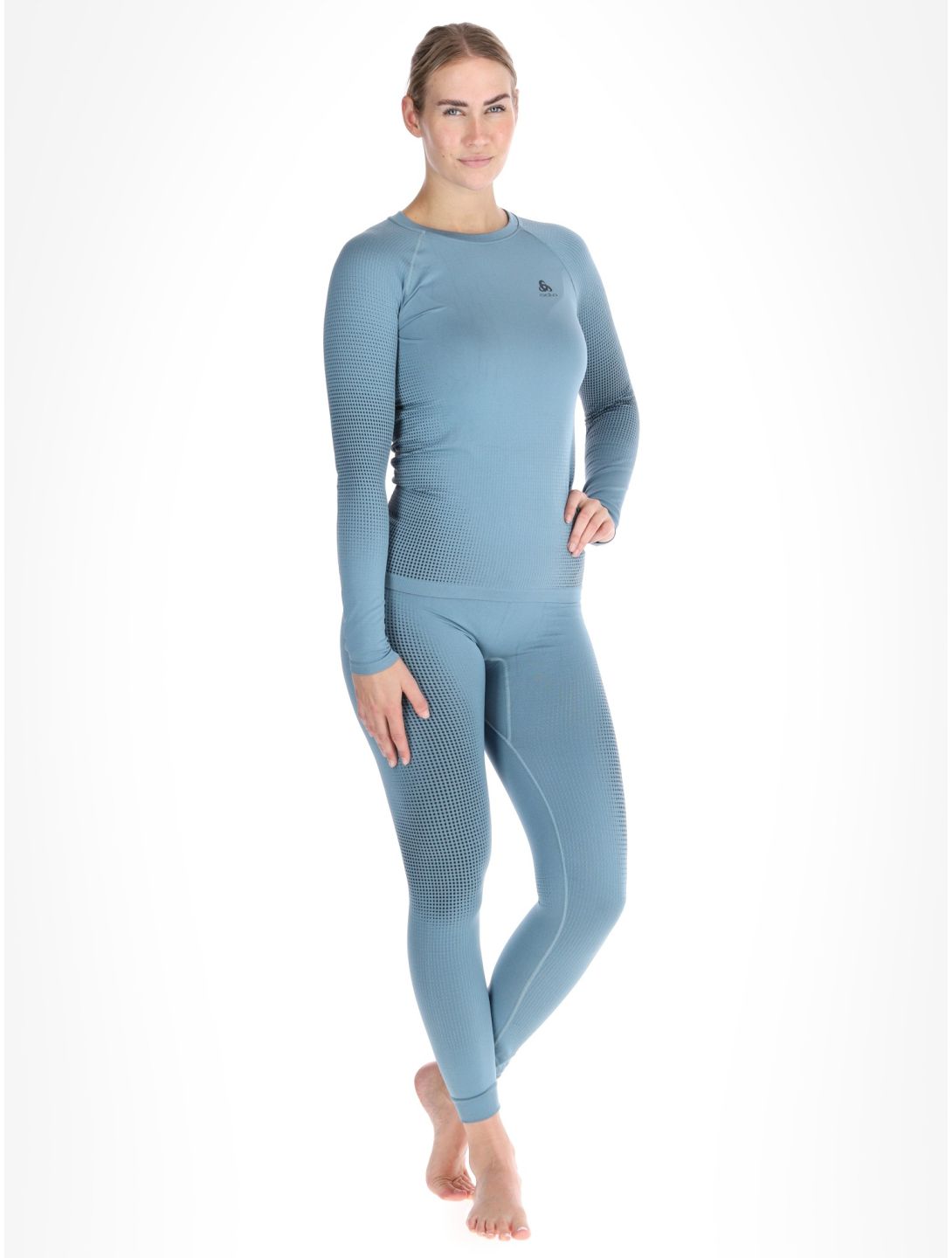 Odlo, Perfomance Warm Eco Thermoshirt Damen Provincial Blue blau 