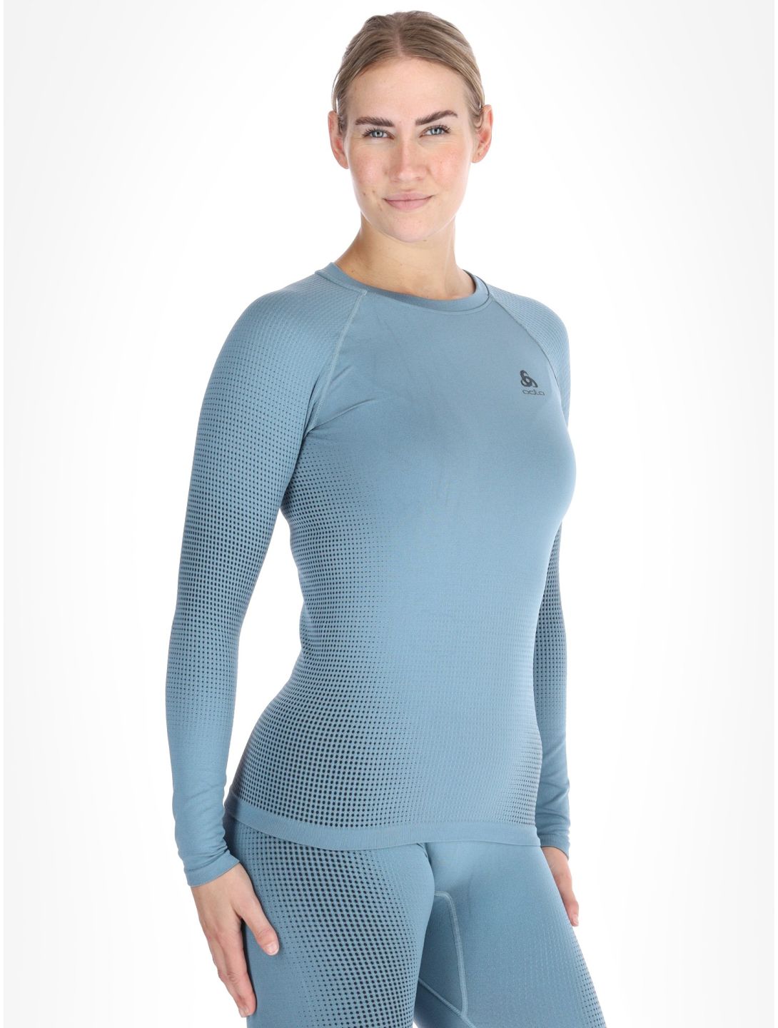 Odlo, Perfomance Warm Eco Thermoshirt Damen Provincial Blue blau 