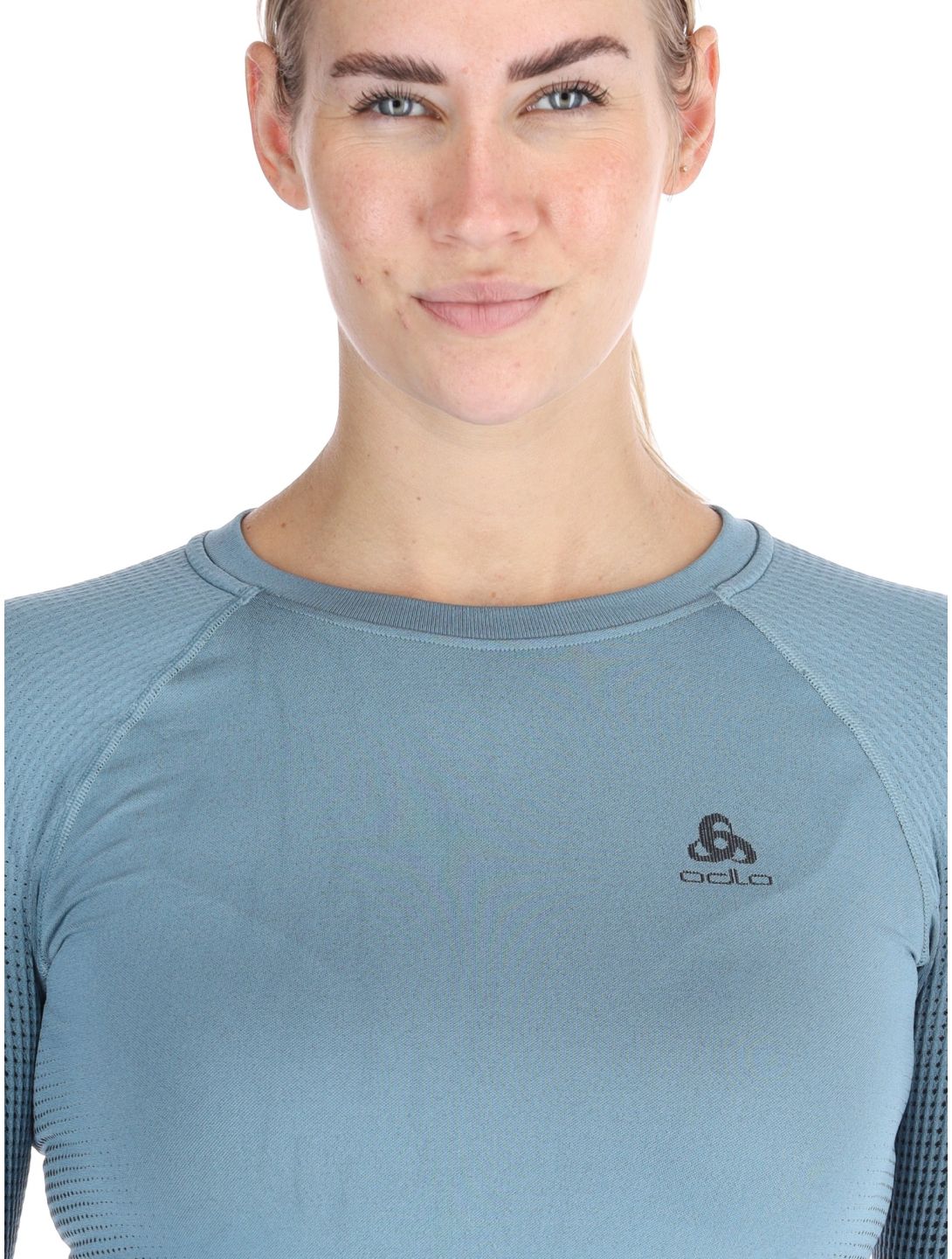 Odlo, Perfomance Warm Eco Thermoshirt Damen Provincial Blue blau 