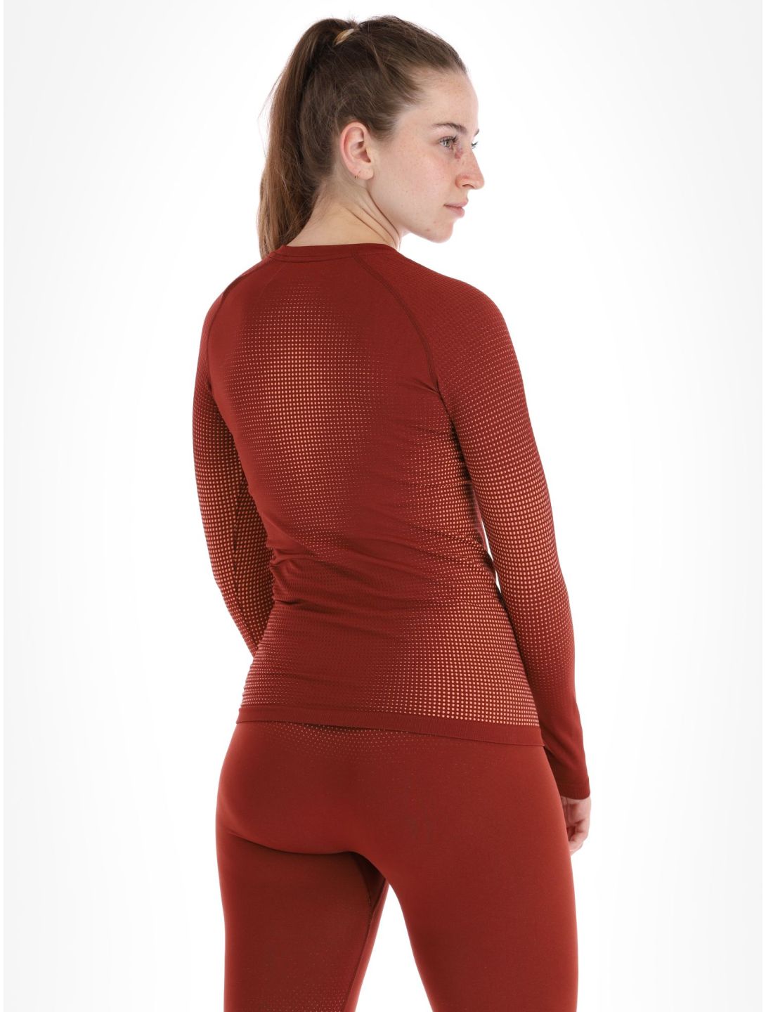 Odlo, Perfomance Warm Eco Thermoshirt Damen Spiced Apple burgund 